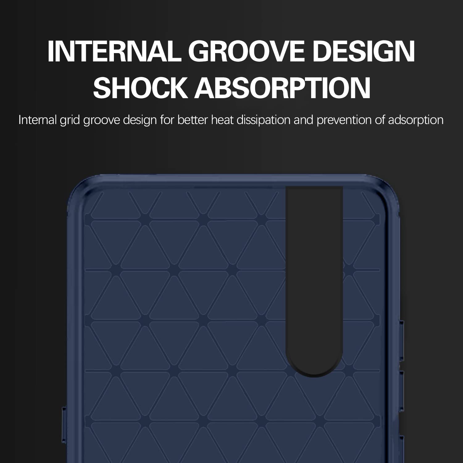 Pikkme Vivo V15 Pro Hybrid Carbon Fiber Back Cover | Blue