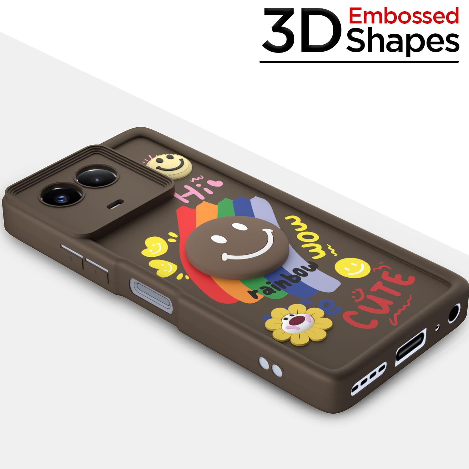 Realme 11/11X 5G/Narzo 60X 5G Soft Silicone mobile cover in brown by Pikkme – photo 3
