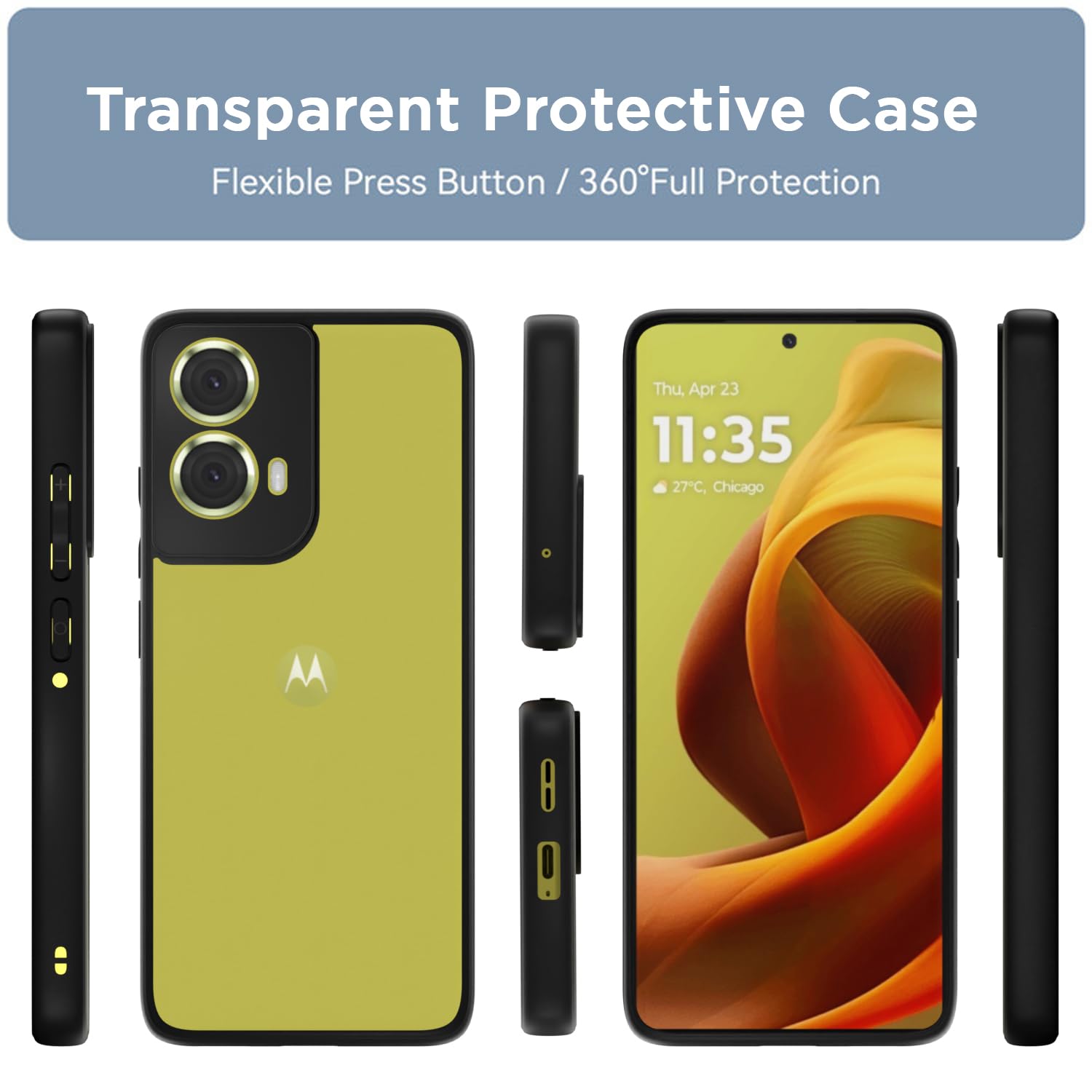 Moto G85 5G phone cover in black by Pikkme – photo 3