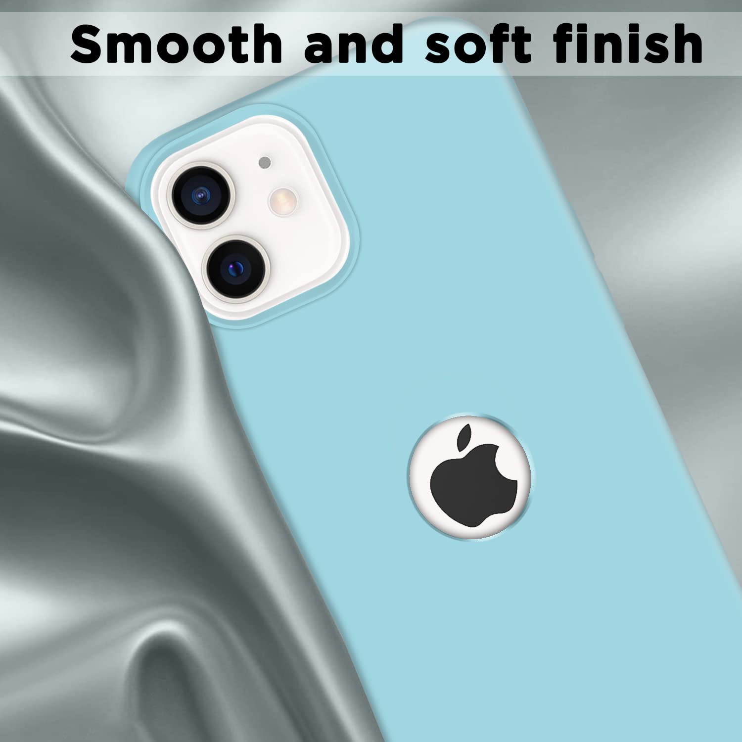Pikkme iPhone 12/12 Pro Super Soft Silicone Back Cover (Sea Green)