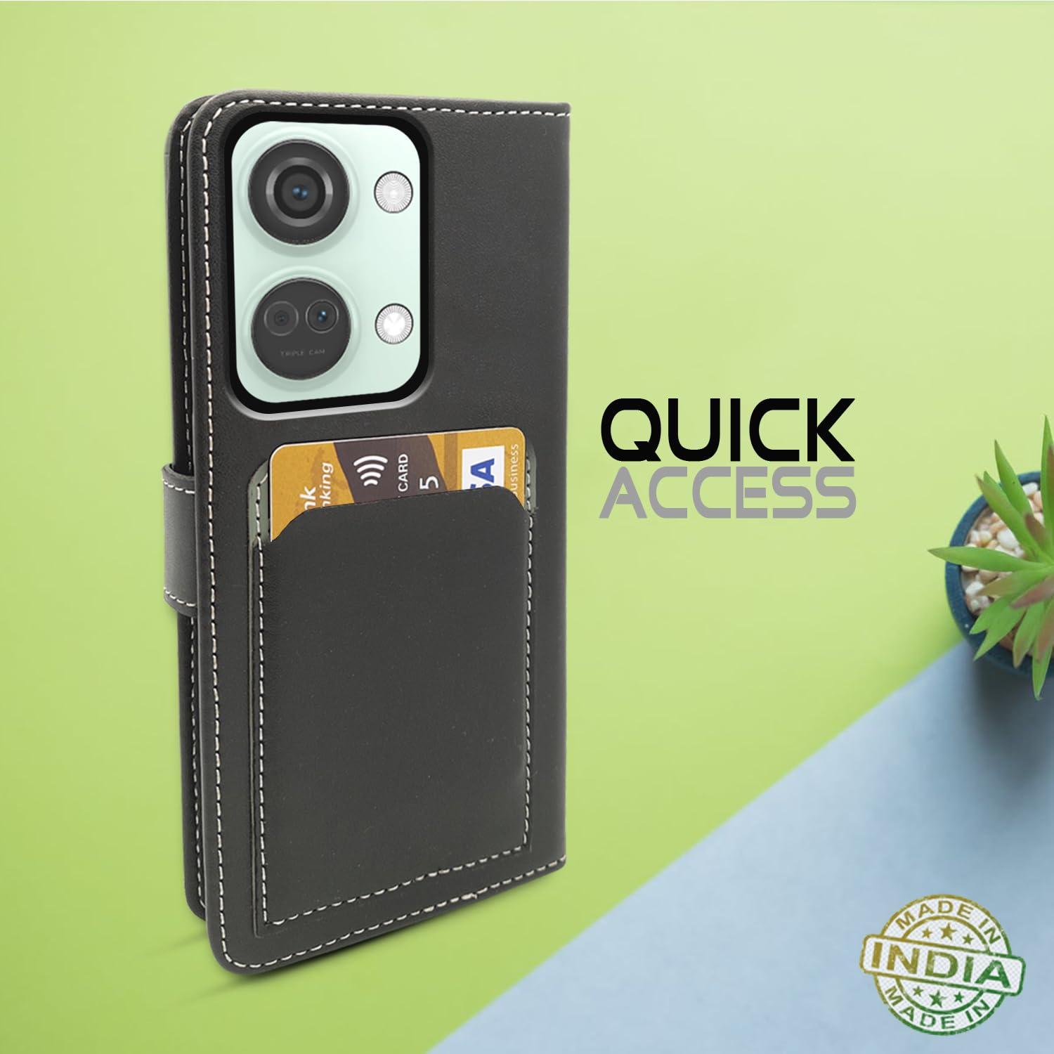 OnePlus Nord 3 5G wallet flip cover in grey by Pikkme – photo 4