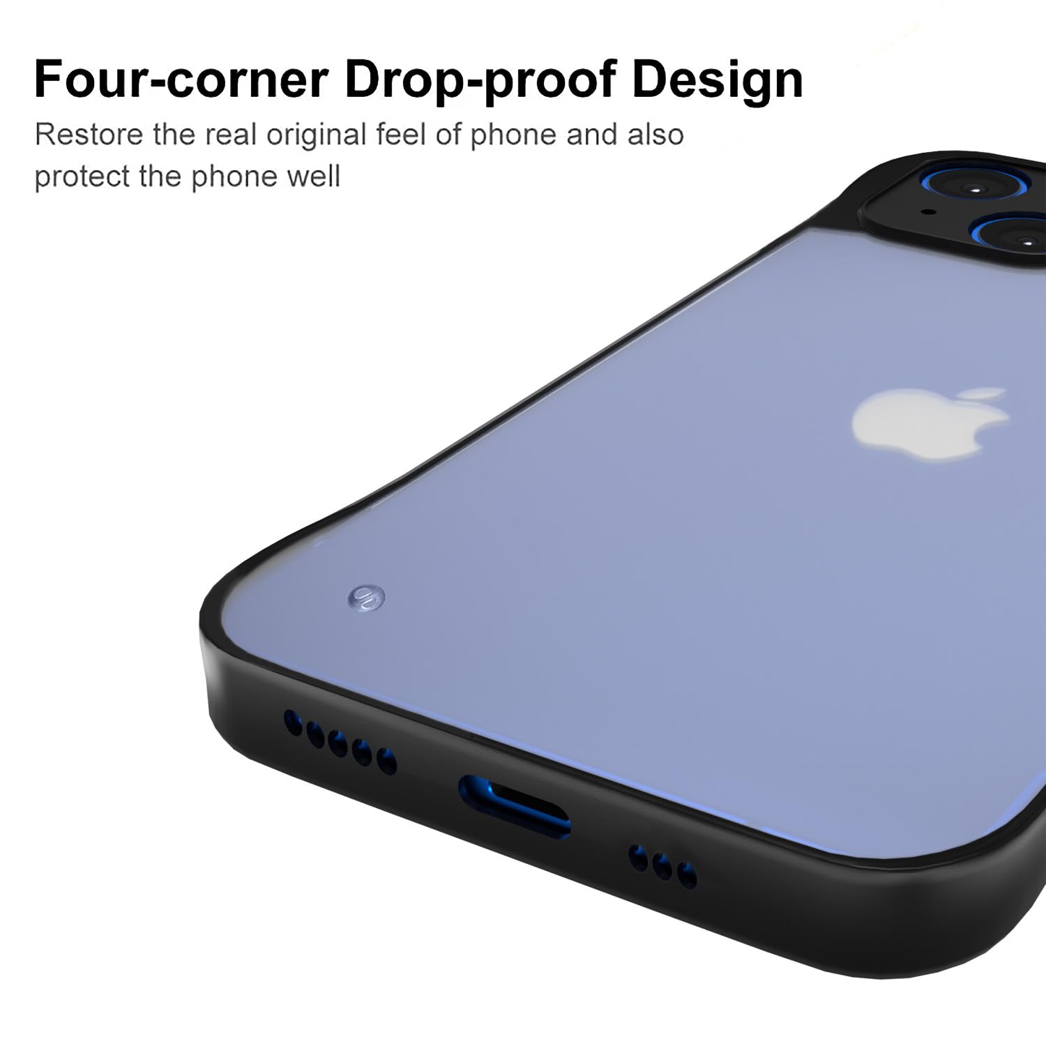 Pikkme iPhone 13 Frameless Back Cover (Black)