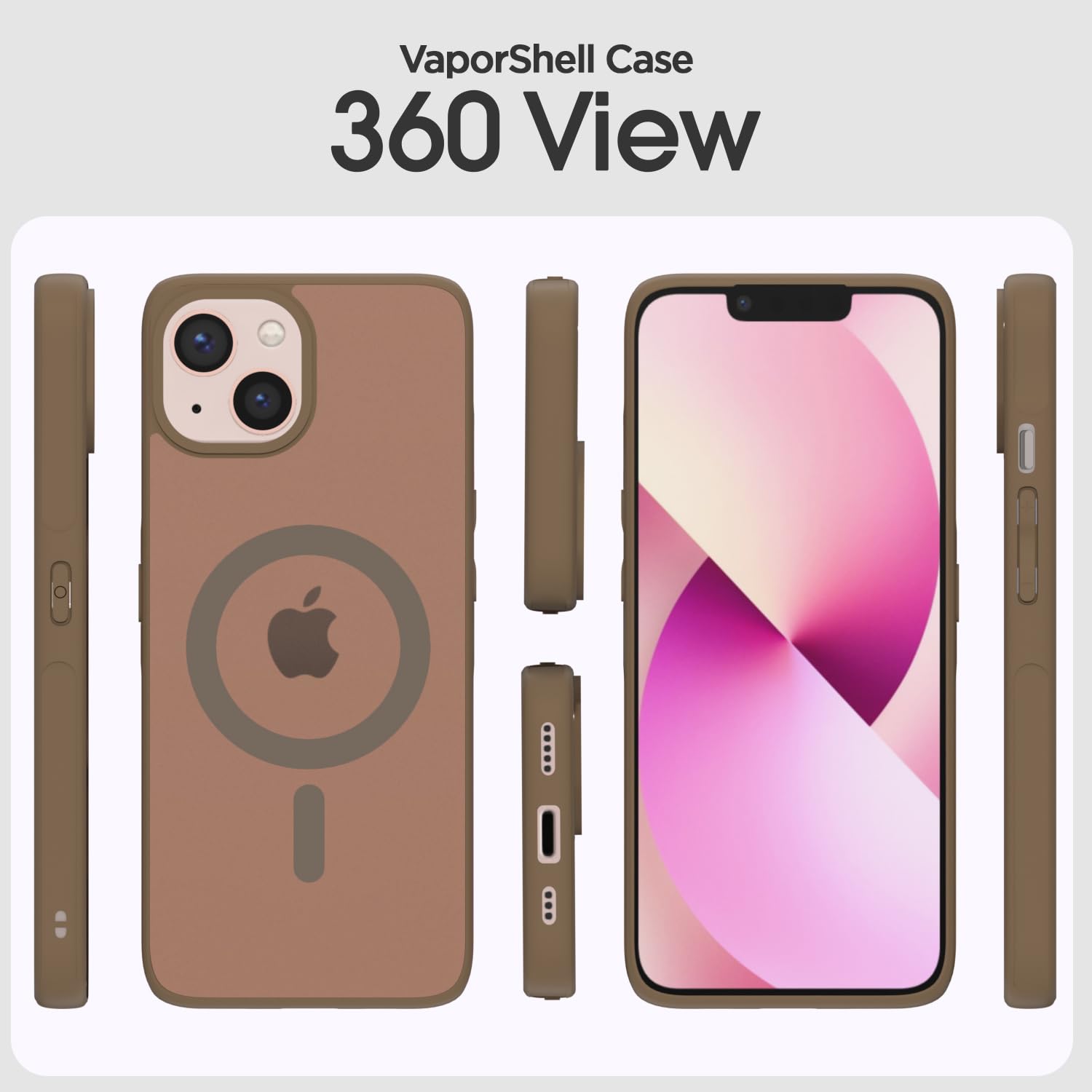 Pikkme iPhone 14 MagSafe brown phone cover – photo 2