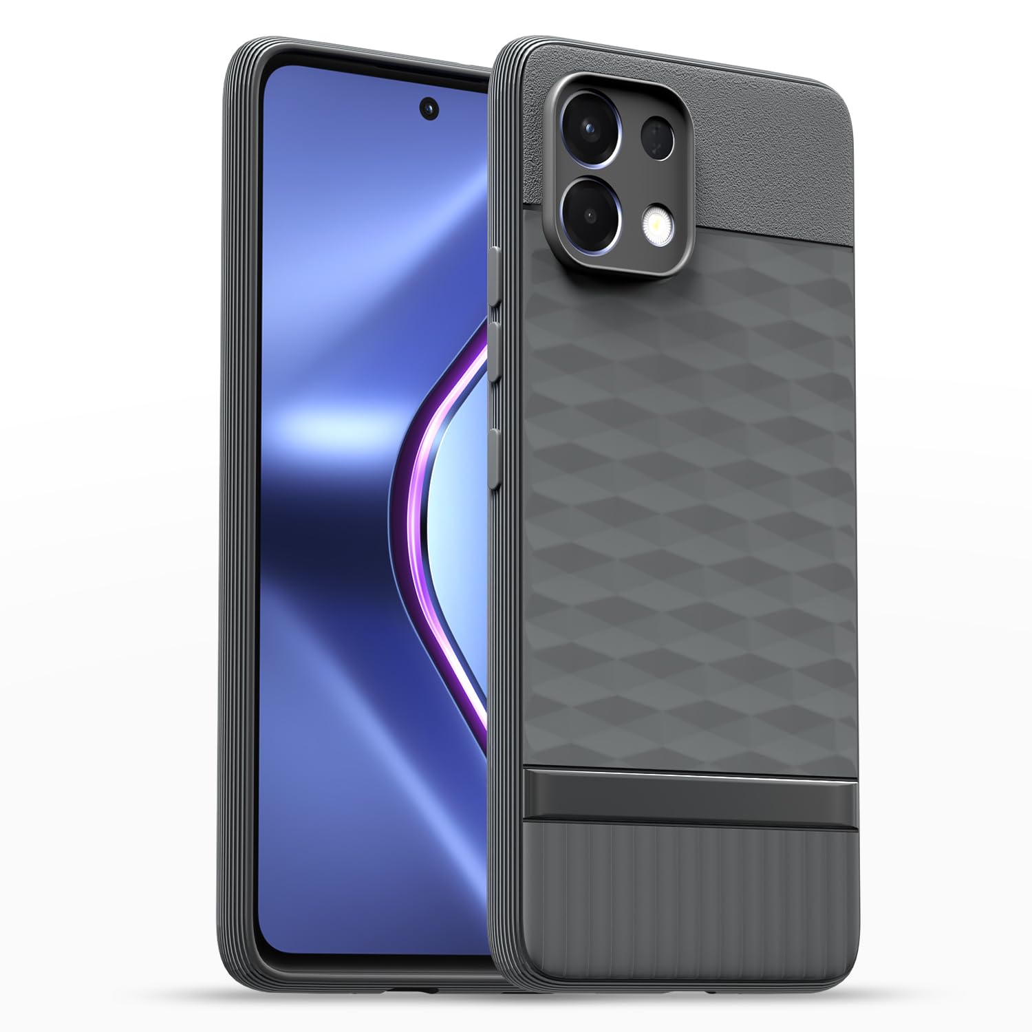 Pikkme Oppo K13 5G Shockproof Soft Flexible Gencase Back cover (Grey)