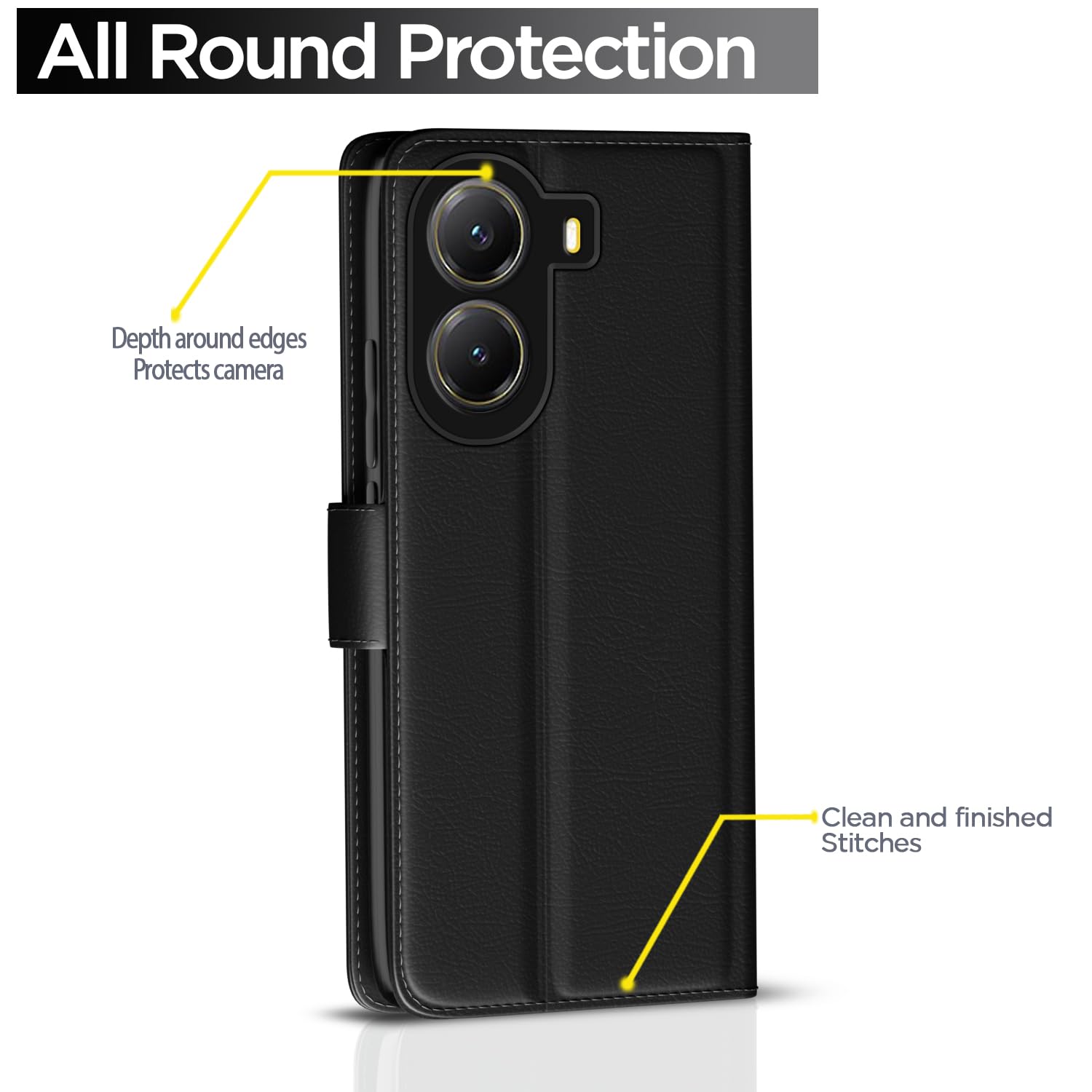 POCO X7 Pro 5G flip cover in black by Pikkme – photo 4