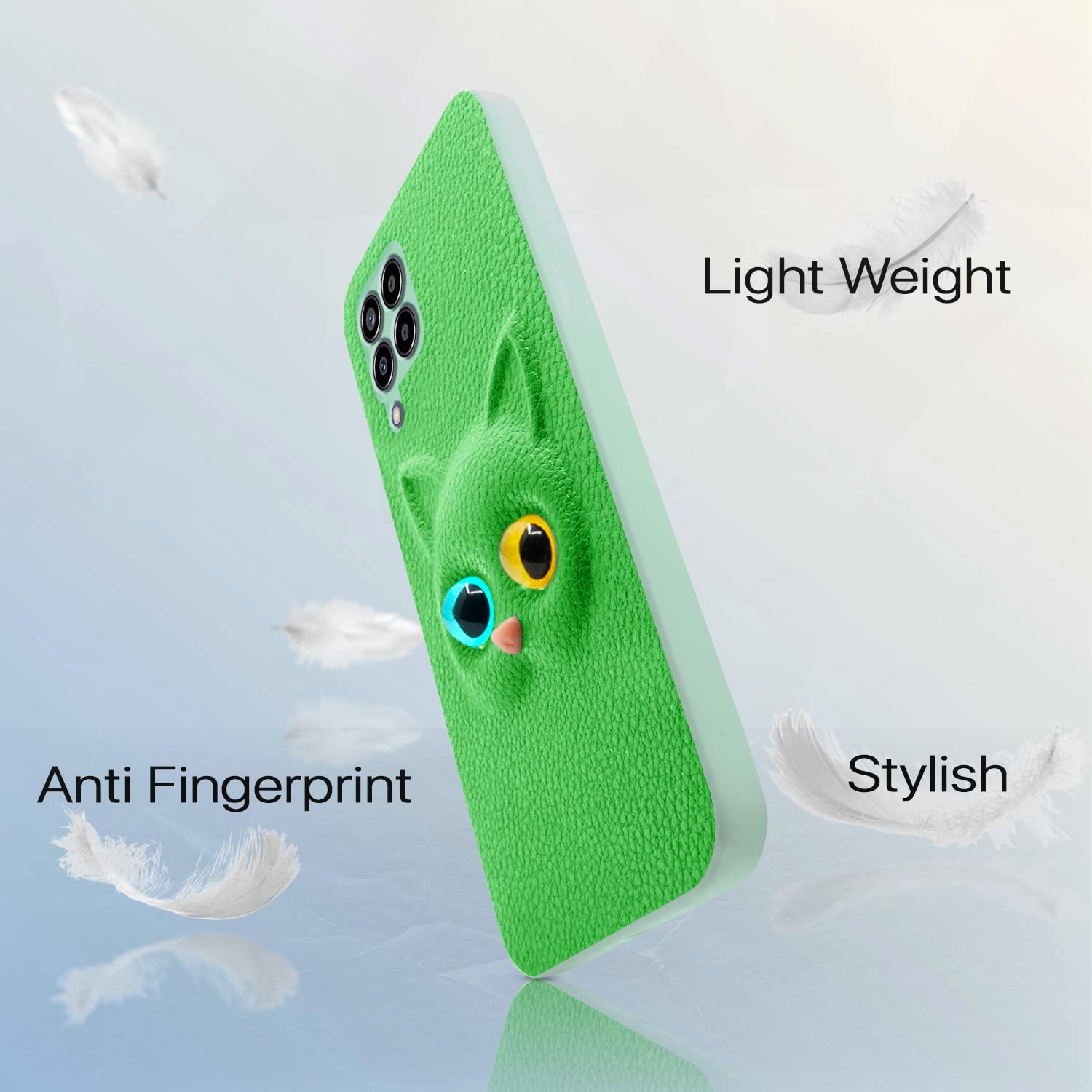 Pikkme Samsung M33 5G Cat green mobile back cover – photo 5