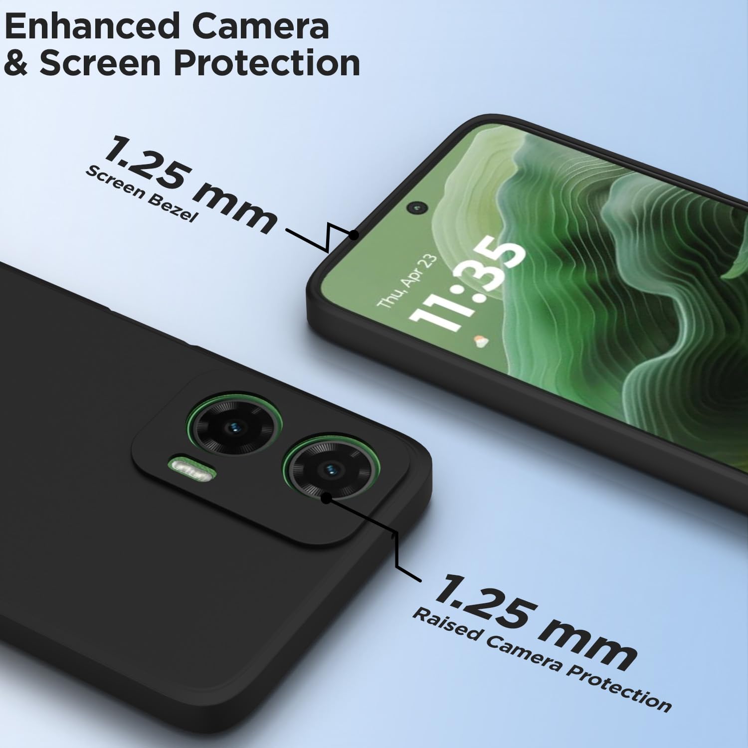 Pikkme black Matte phone cover for Moto G35 5G – photo 2