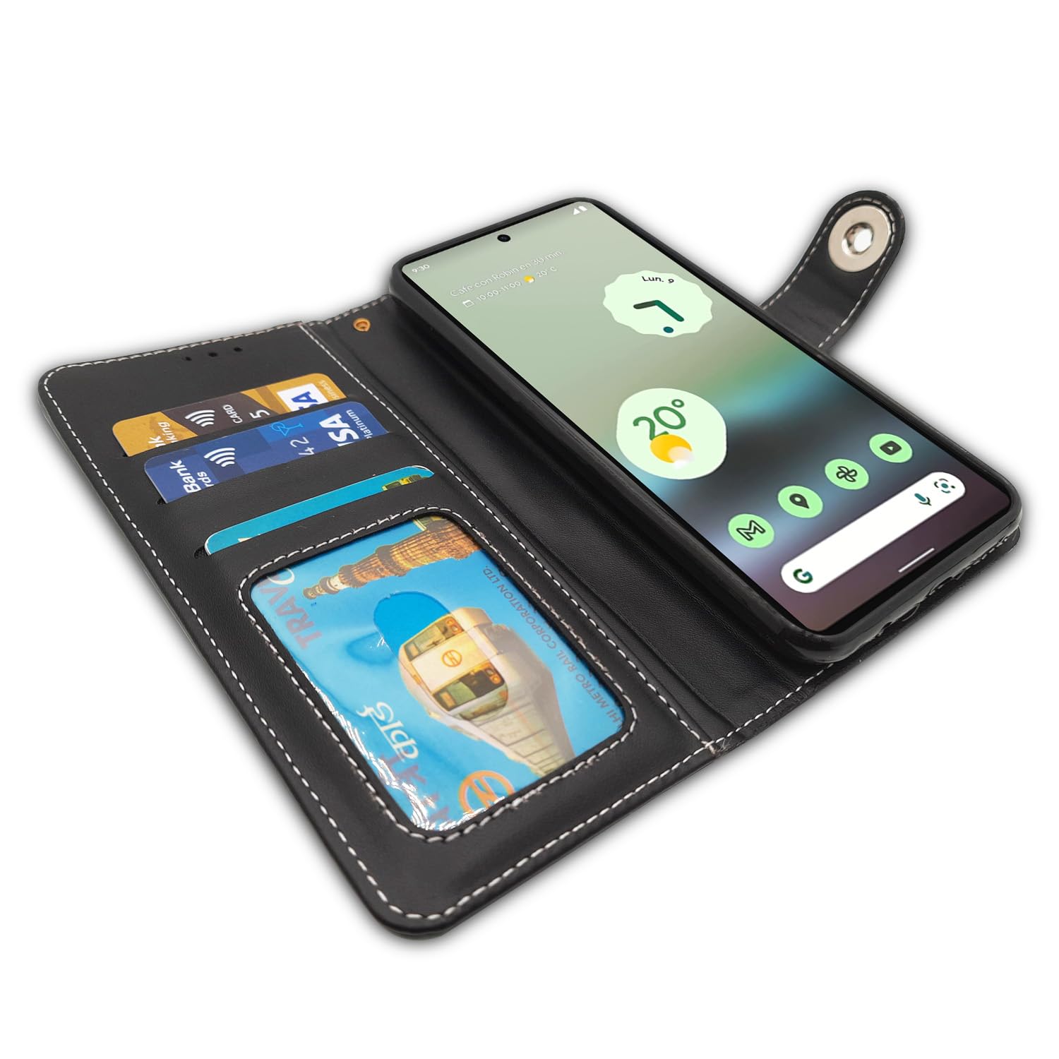 Google Pixel 6A flip case in grey by Pikkme – photo 4
