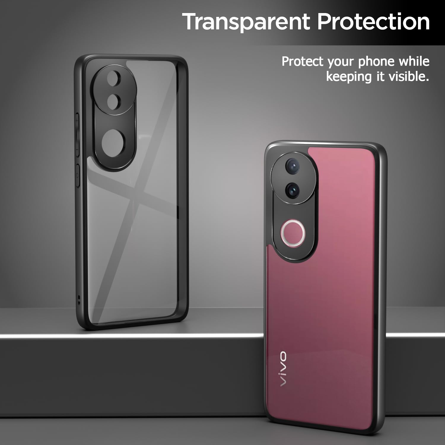 Pikkme Vivo V50 5G / V50e 5G Shockproof Sleek Hybrid Armor Eagle 2 Back Cover (Black)