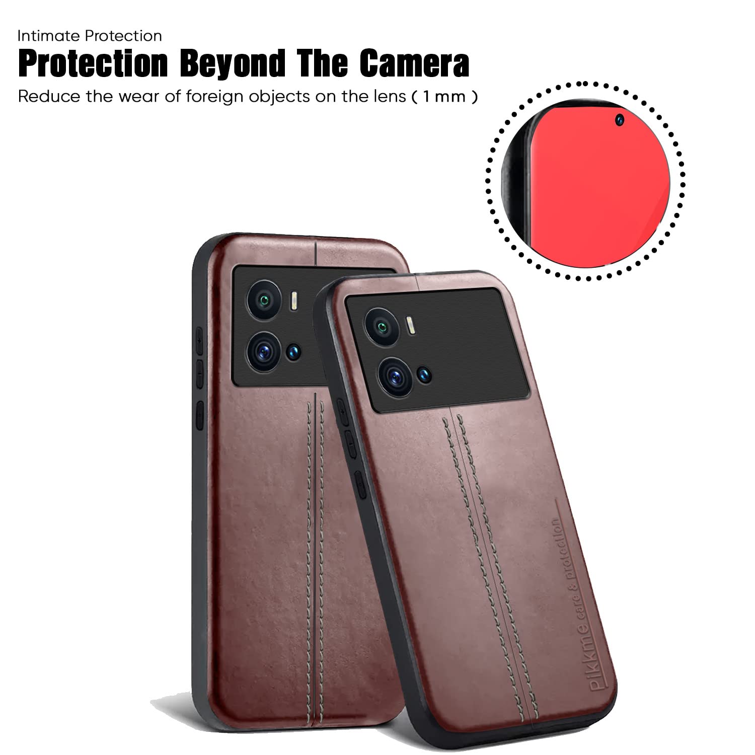 iQOO 9 5G mobile back cover in brown by Pikkme – photo 5