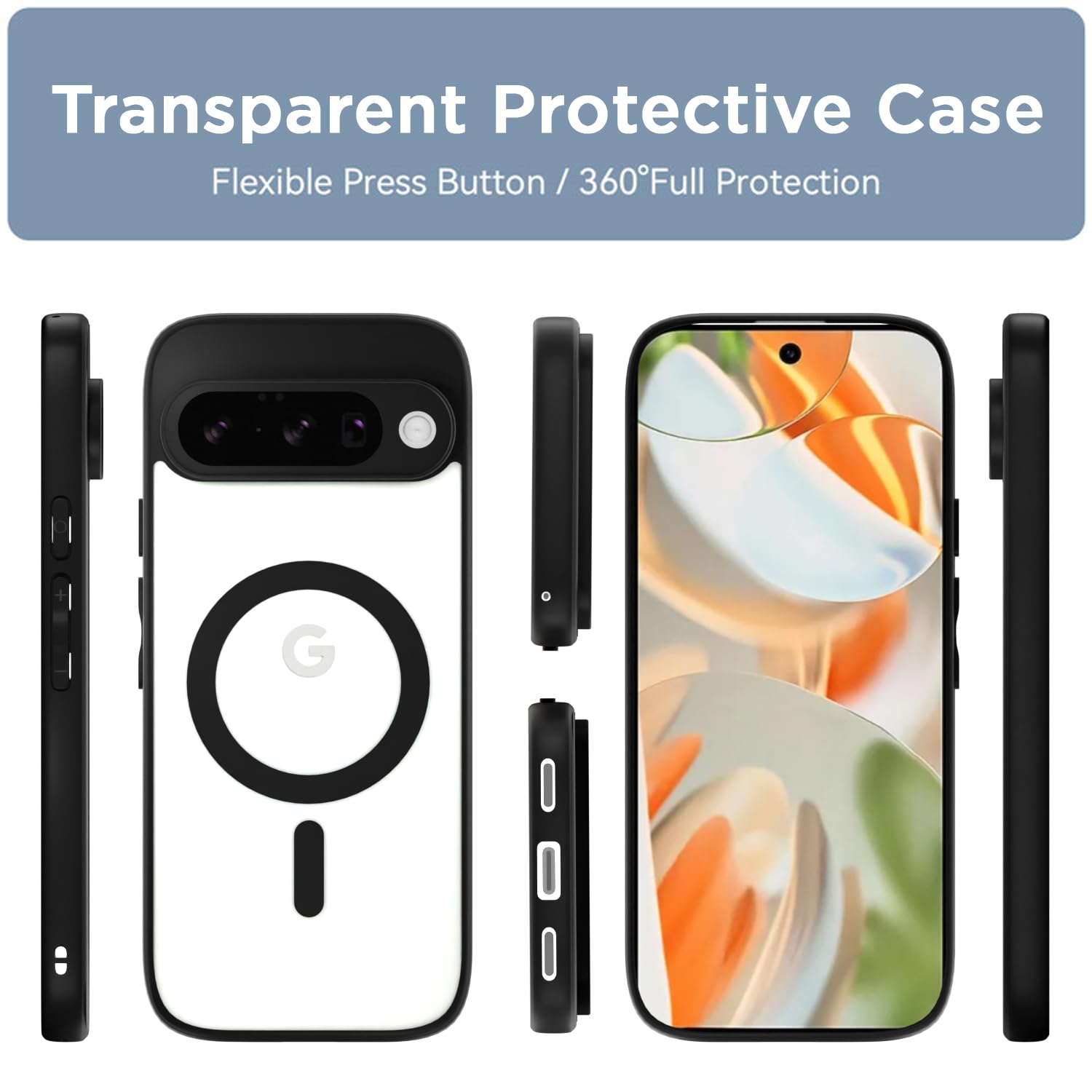 Pikkme black mag-safe MagSafe back cover for Google Pixel 10 5G – photo 2
