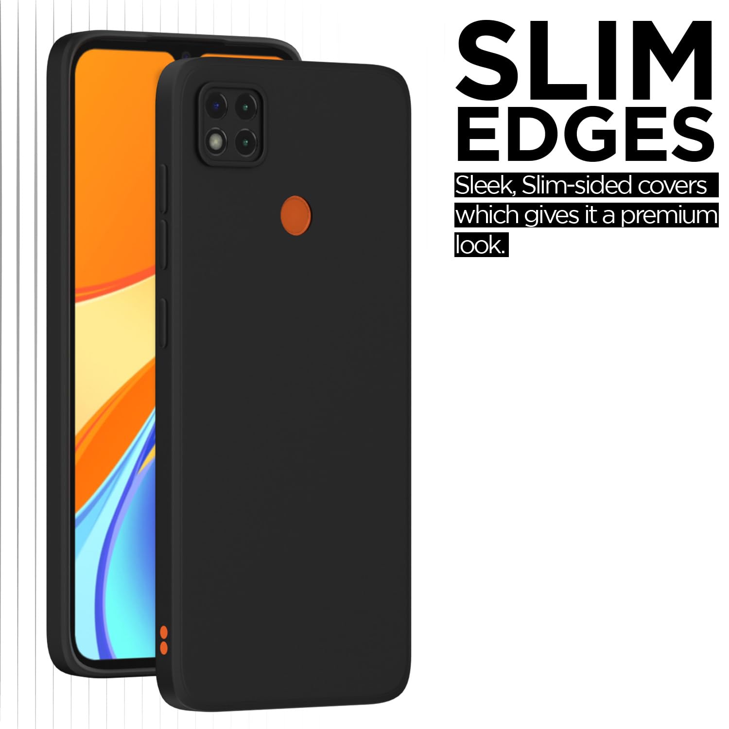 Pikkme Mi Redmi 10A / Redmi 9 / Redmi 9C / 9 Activ/Poco C31 Liquid Silicone Back Cover | Black