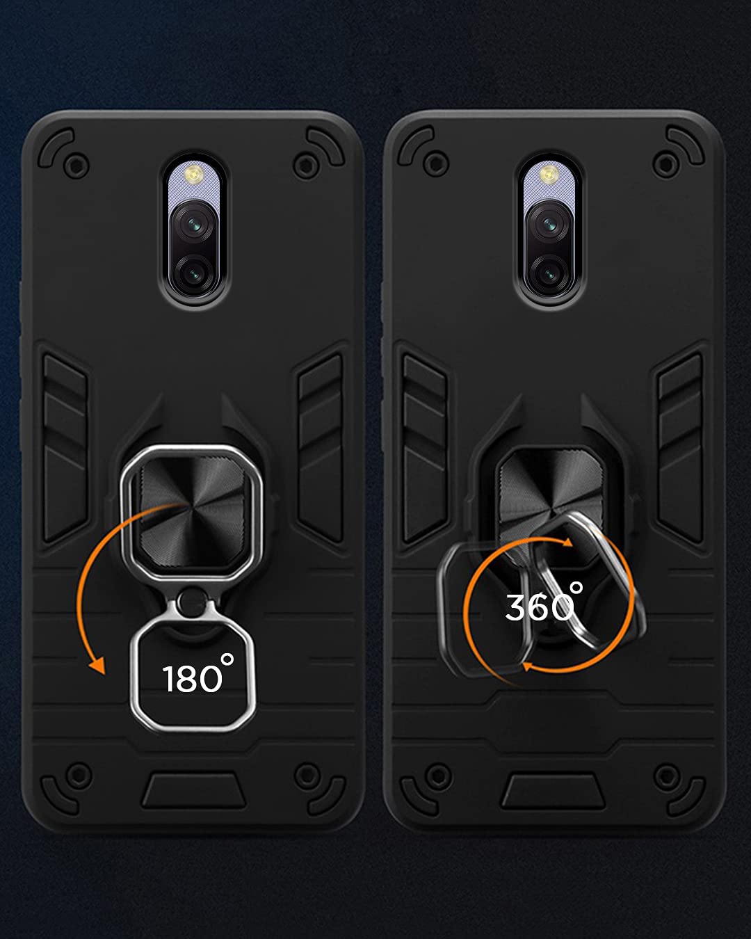 Redmi 8a D5 Tough Armor mobile back cover in black by Pikkme – photo 3