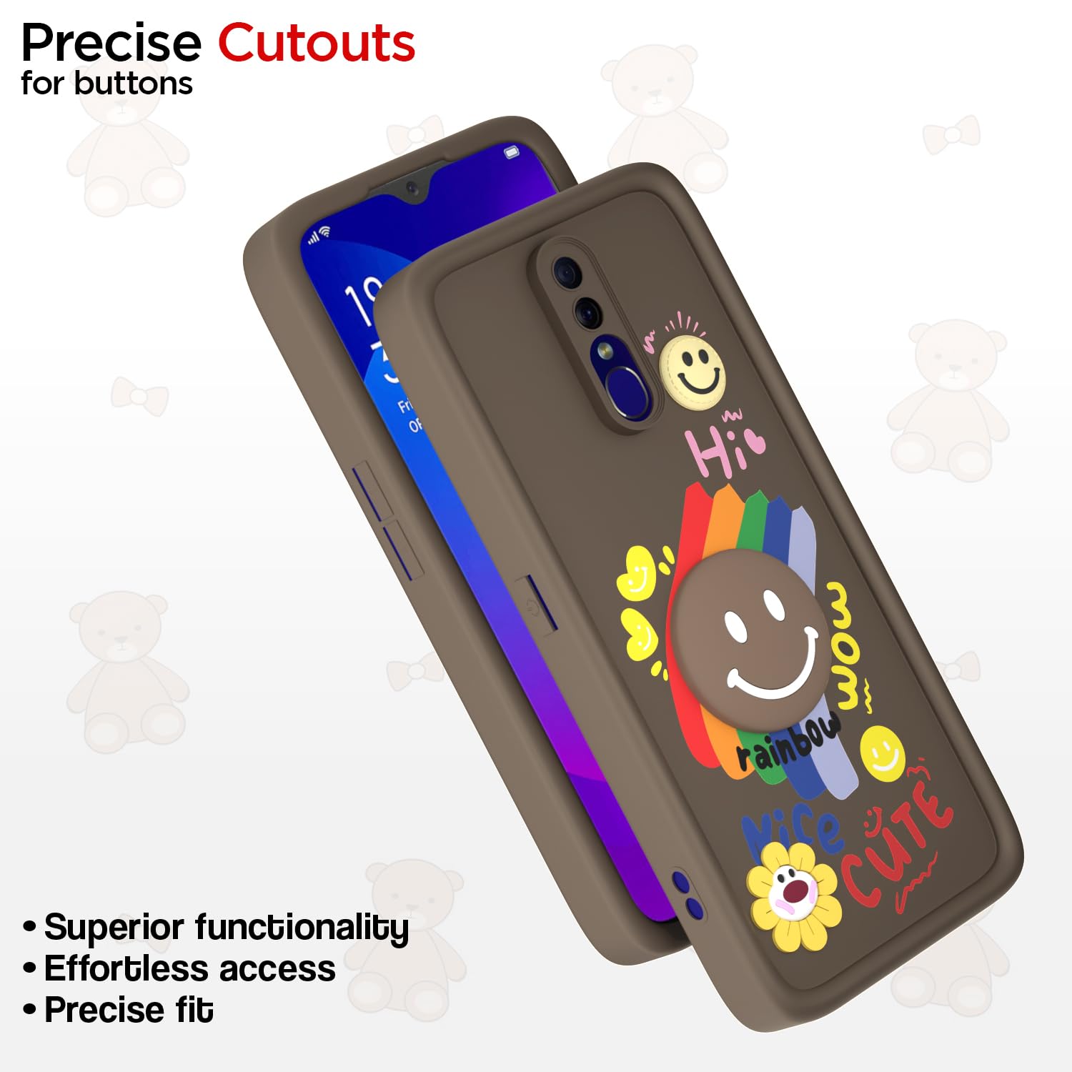 Pikkme brown Soft Silicone mobile cover for Oppo F11 – photo 6