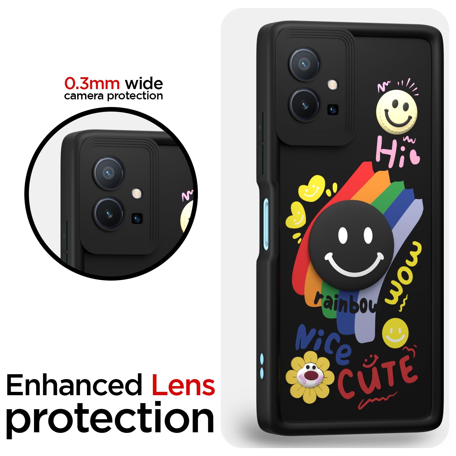 Pikkme Vivo T1/Y75/iQOO Z6 5G black phone cover – photo 5