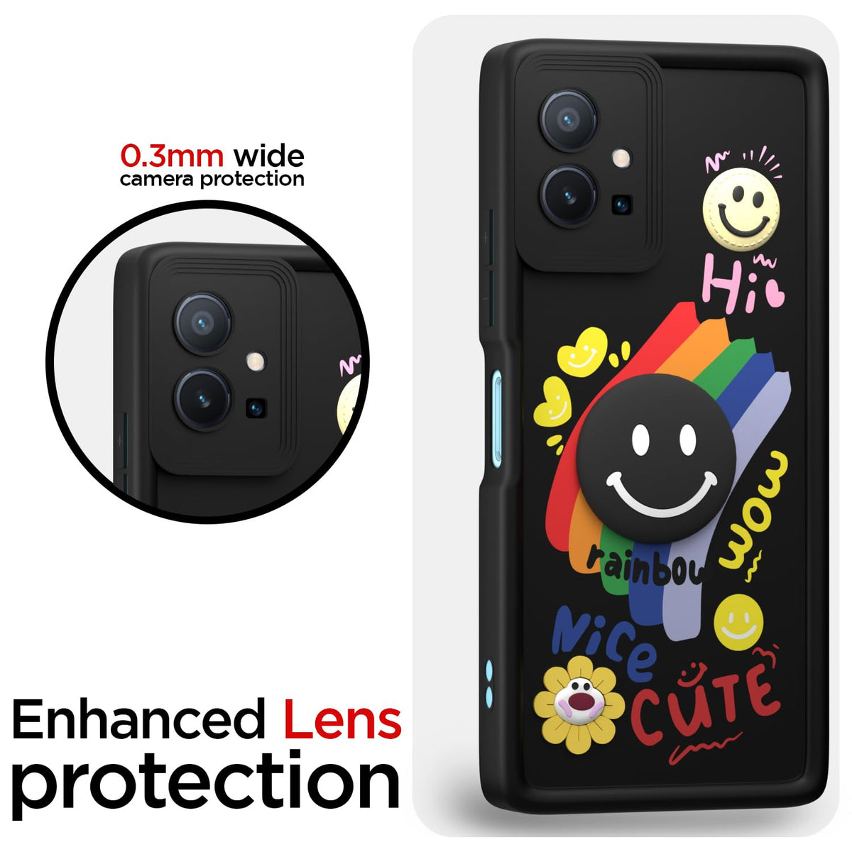 Pikkme Vivo T1/Y75/iQOO Z6 5G black phone cover – photo 5