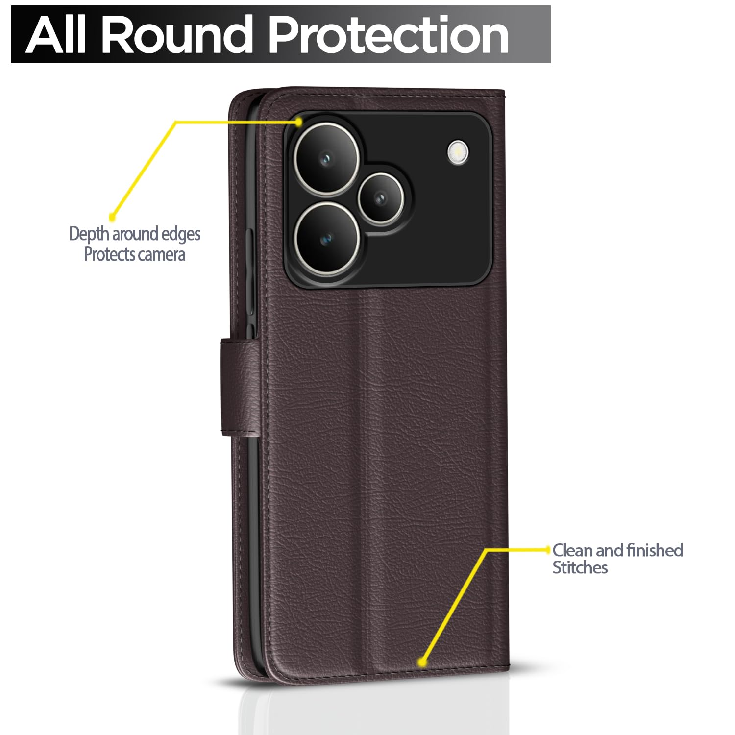 Pikkme coffee wallet flip cover for Realme P4 5G – photo 4