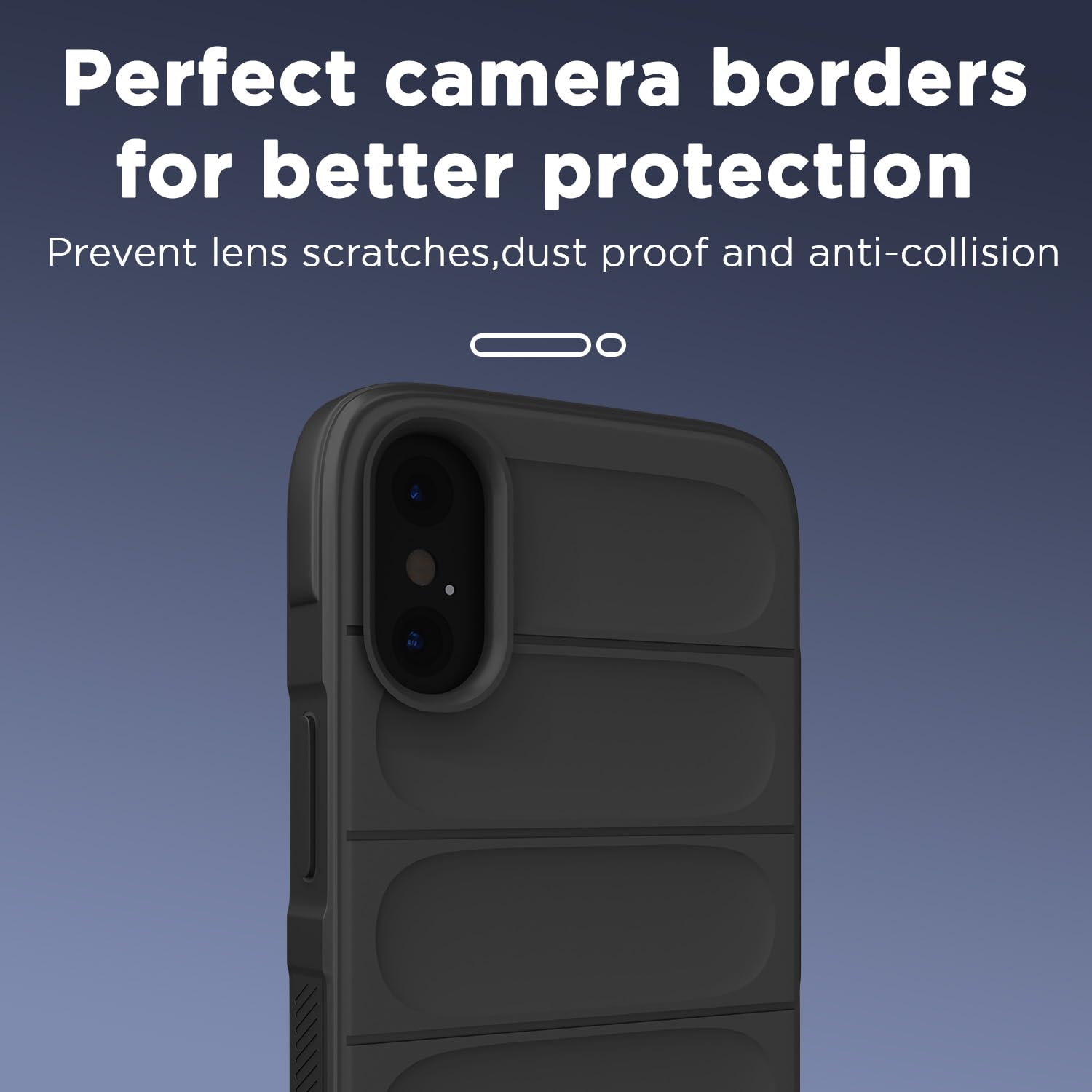Pikkme iPhone X/Xs ZigZag Soft matte Liquid Silicone Back Cover (Black)
