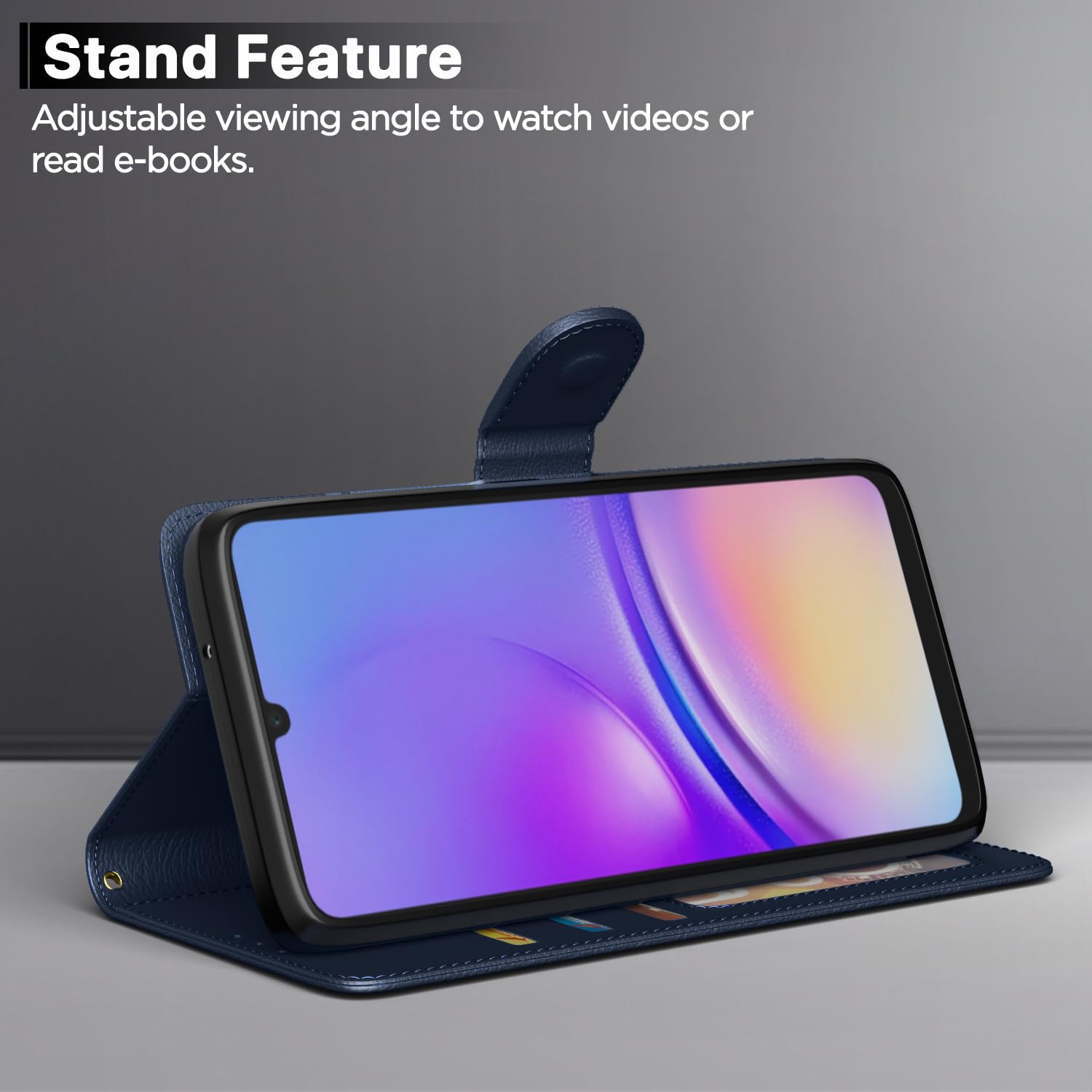 Pikkme Samsung Galaxy A05 / M05 / F05 Vintage Flip Cover (Blue)