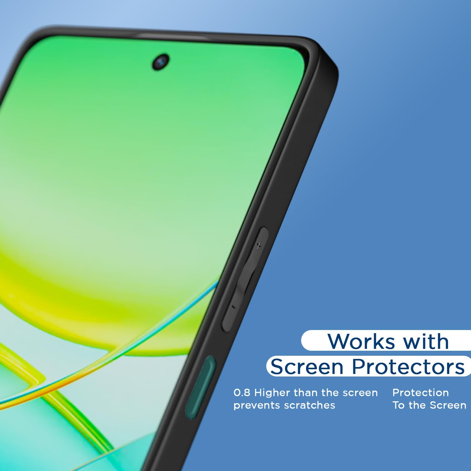 Pikkme Vivo Y38 5G Eagle 2.0 Shockproof Sleek Hybrid Armor Back Cover (Black)