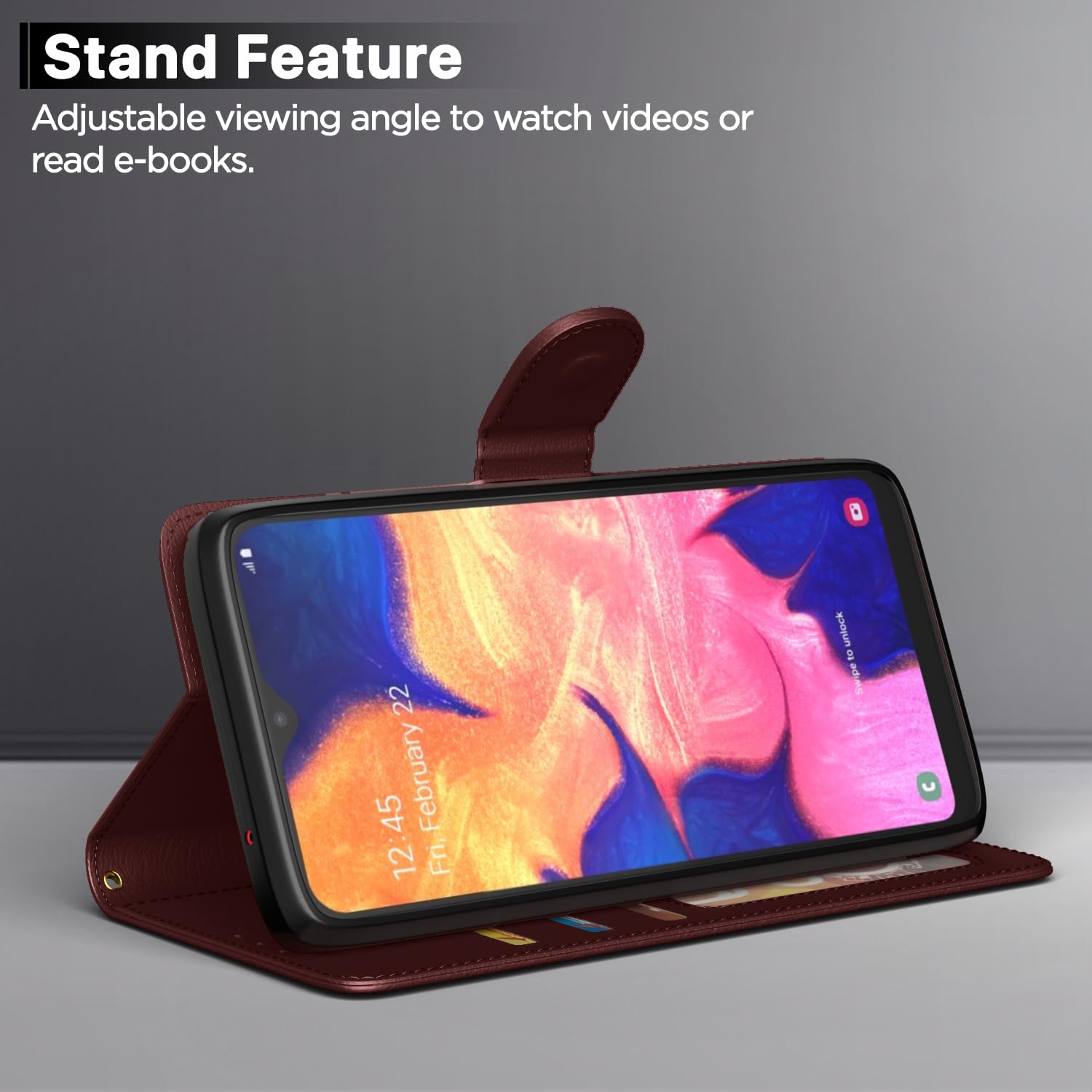 Brown Wallet flip case for Samsung A10 – Pikkme – photo 3