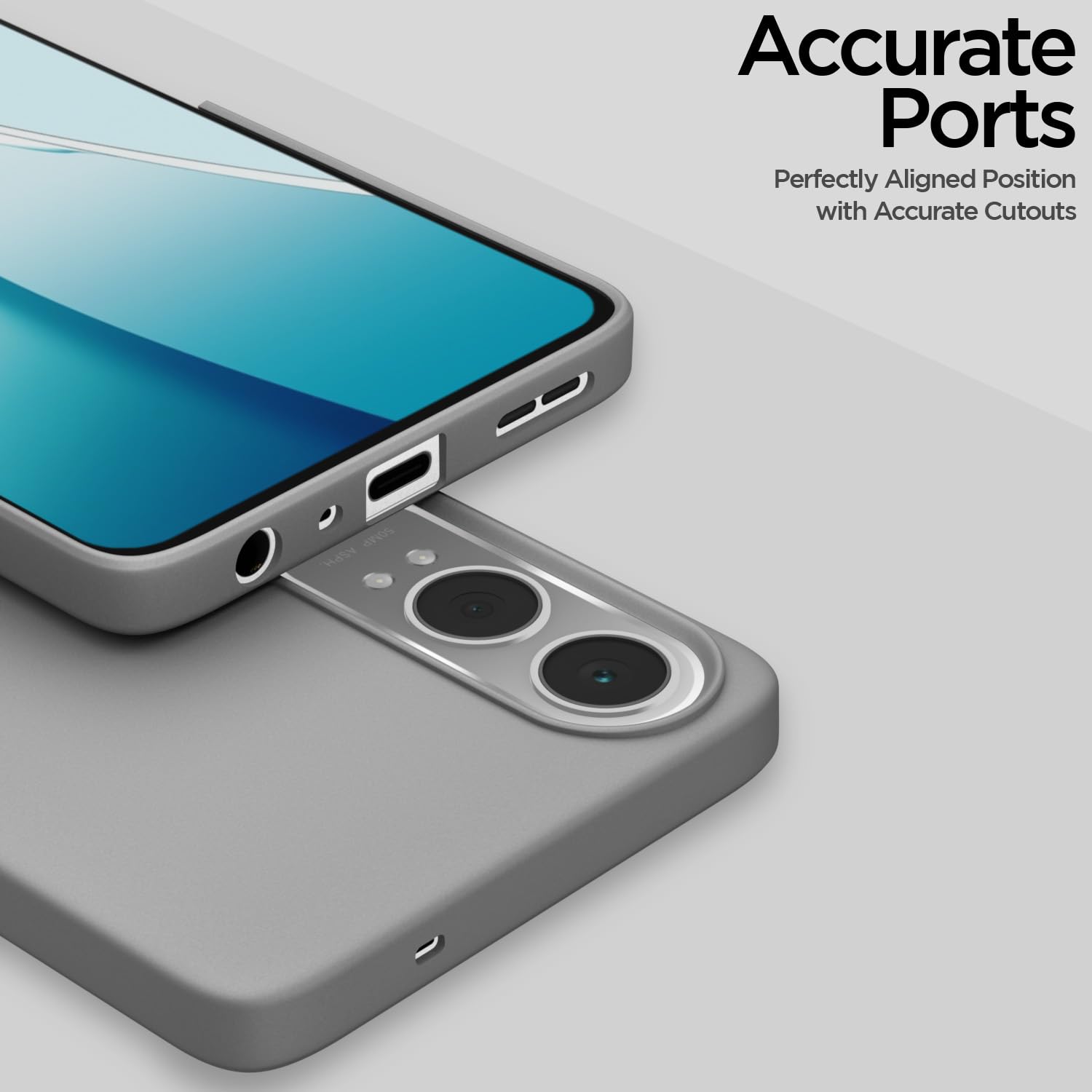 Pikkme OnePlus Nord Ce 4 Lite 5G SideCut Back Cover (Grey)