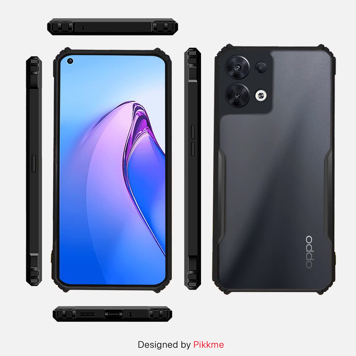 Black phone cover for Oppo Reno 8 5G – Pikkme – photo 3