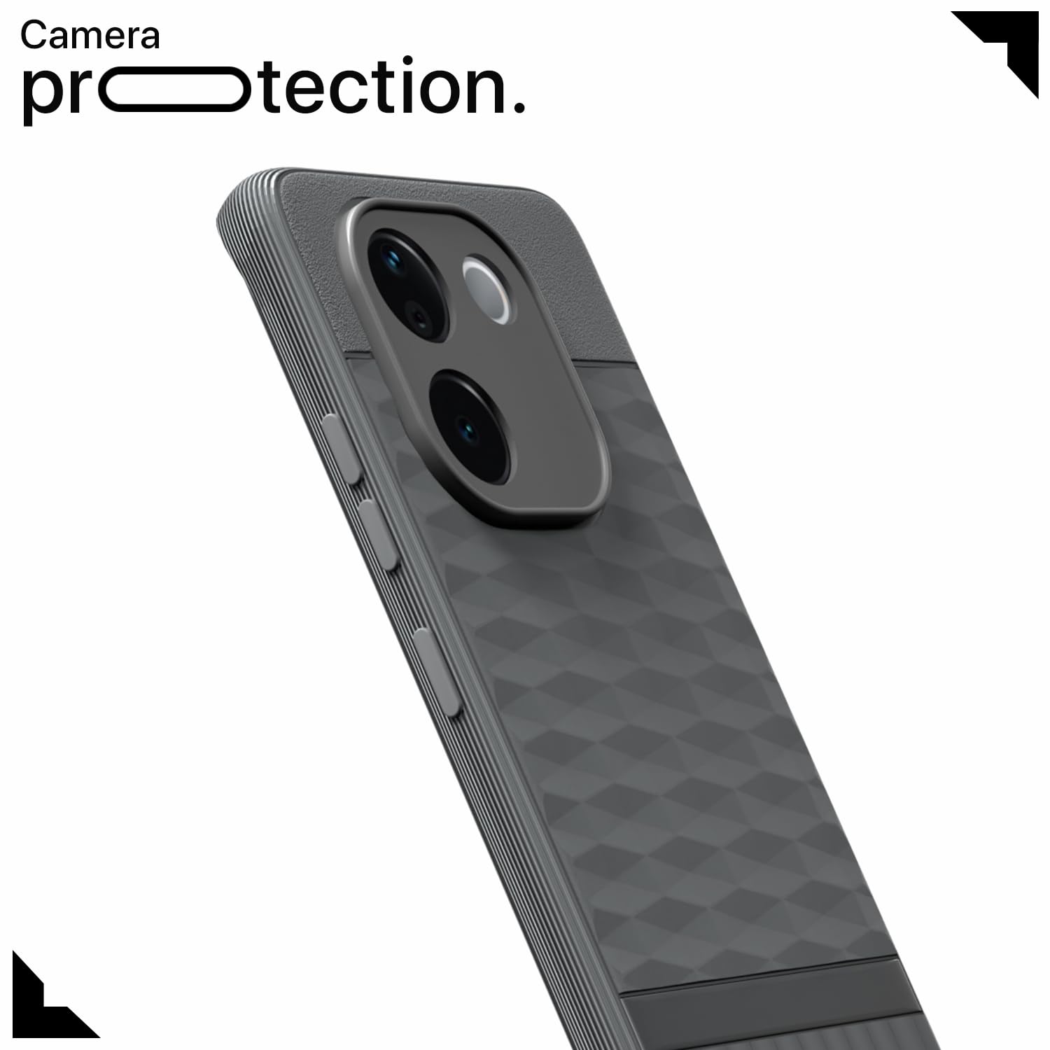 Pikkme Vivo T3 Pro 5G / iQOO Z9s Pro 5G Gencase Back Cover (Grey)