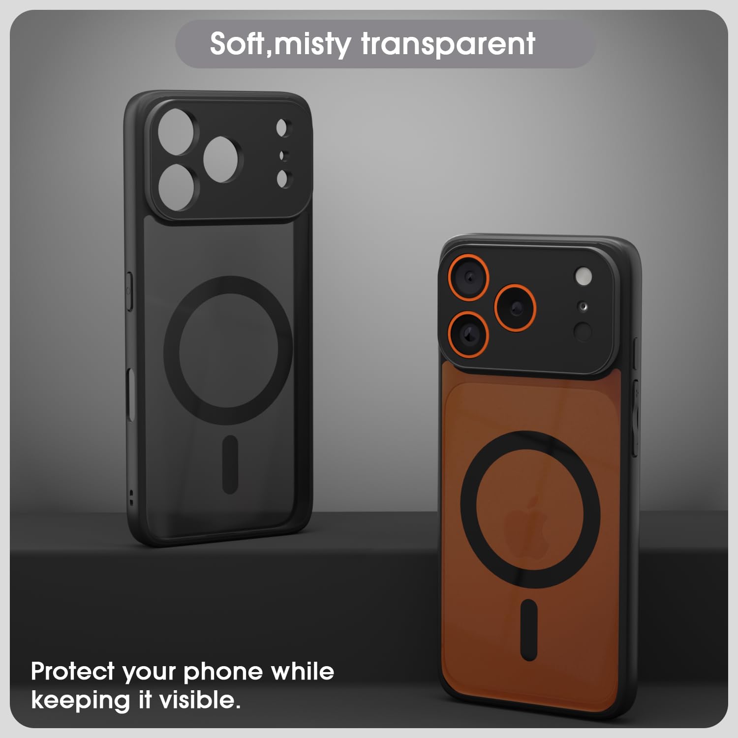 Pikkme black smoke mag-safe mobile back cover for iPhone 17 Pro – photo 3