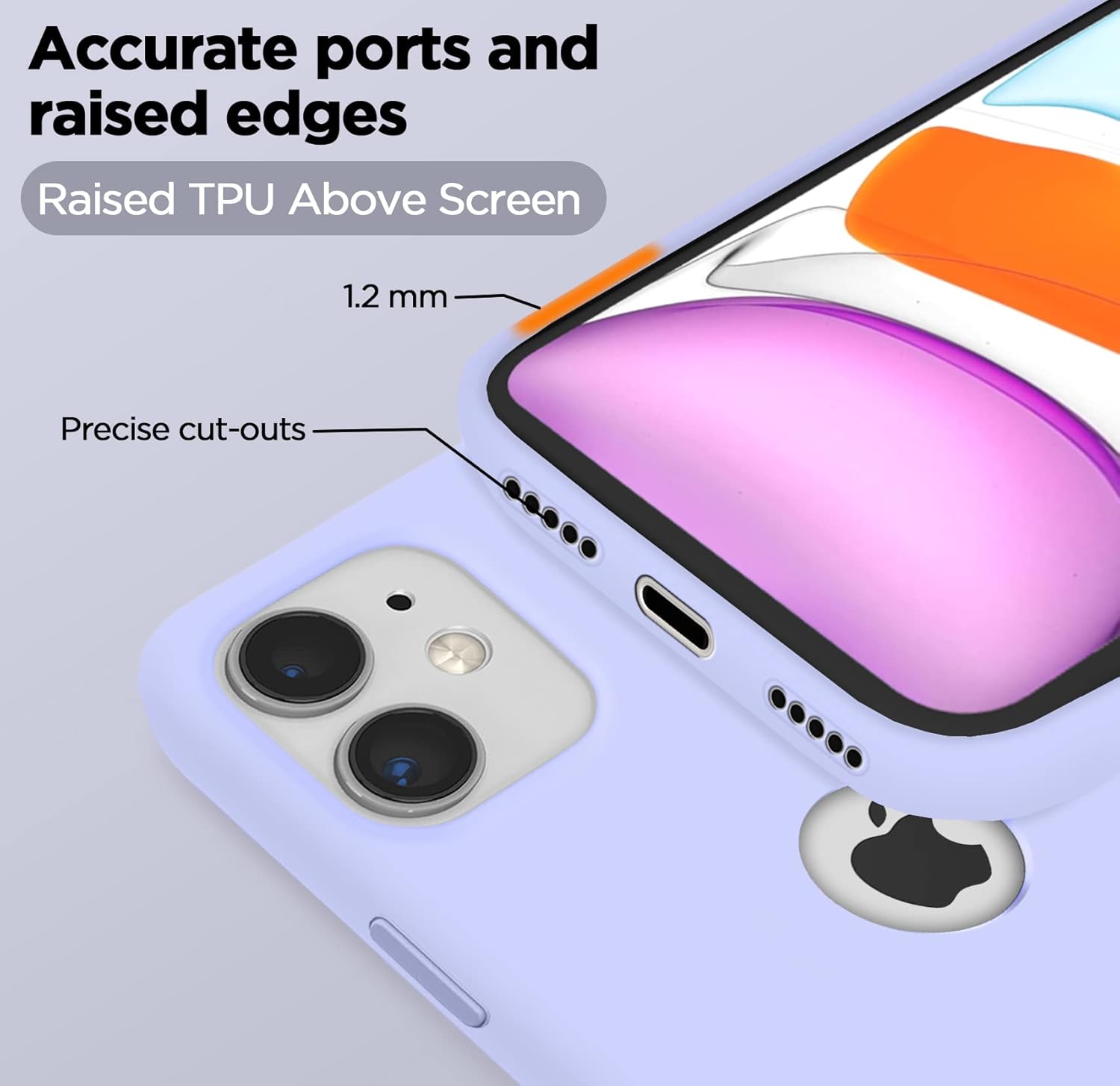 Pikkme iPhone 11 Super Soft Silicone Back Cover (Lavender)
