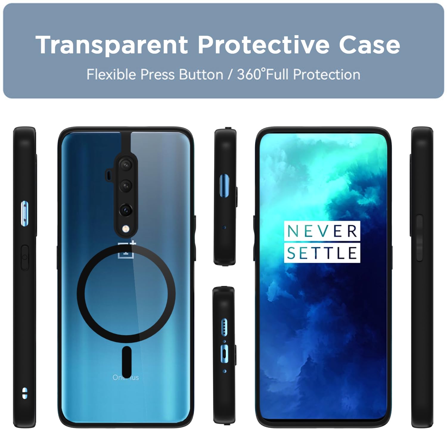 Pikkme OnePlus 7T Pro MagSafe black mag-safe mobile cover – photo 3