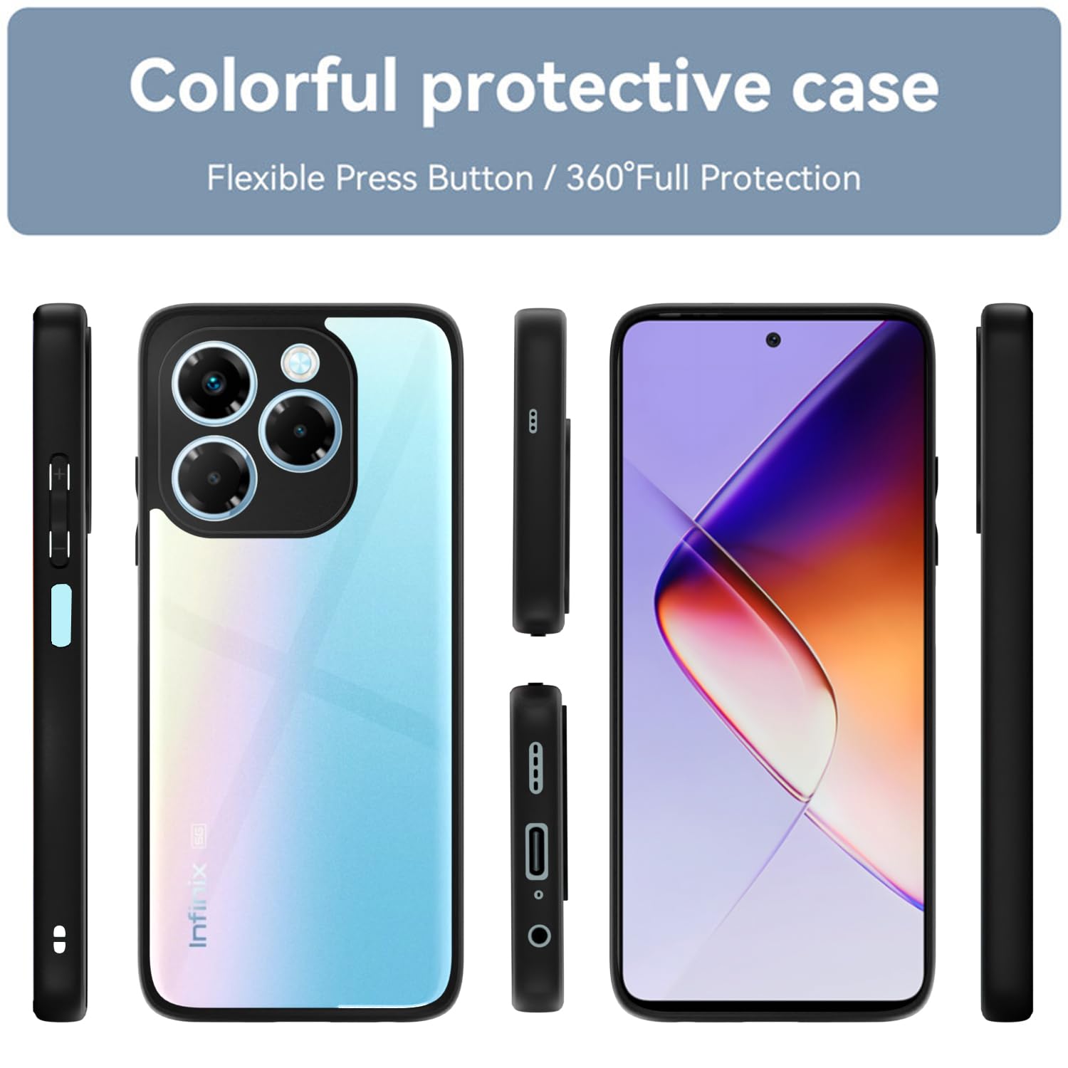Infinix Note 40x 5G Hybrid back cover in black by Pikkme – photo 2