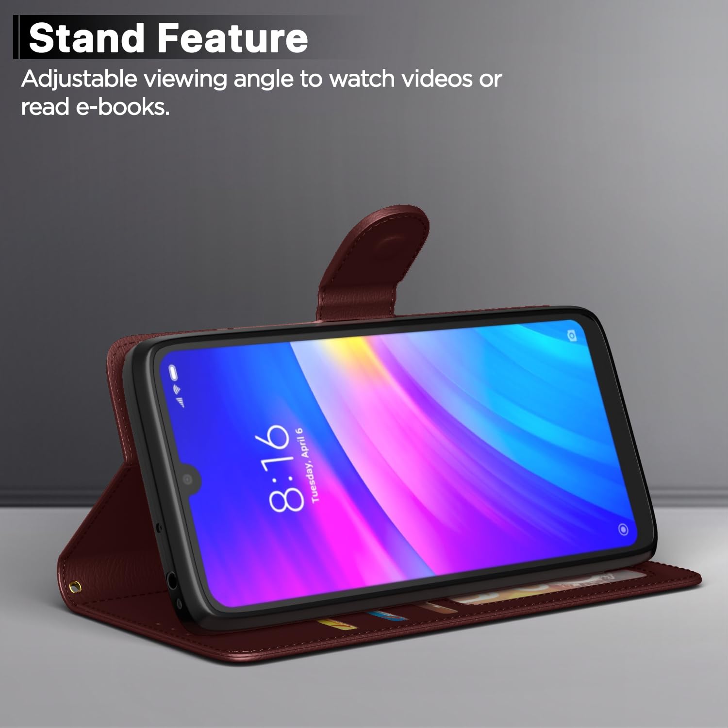 Pikkme brown flip cover for Redmi 7/Y3 – photo 3