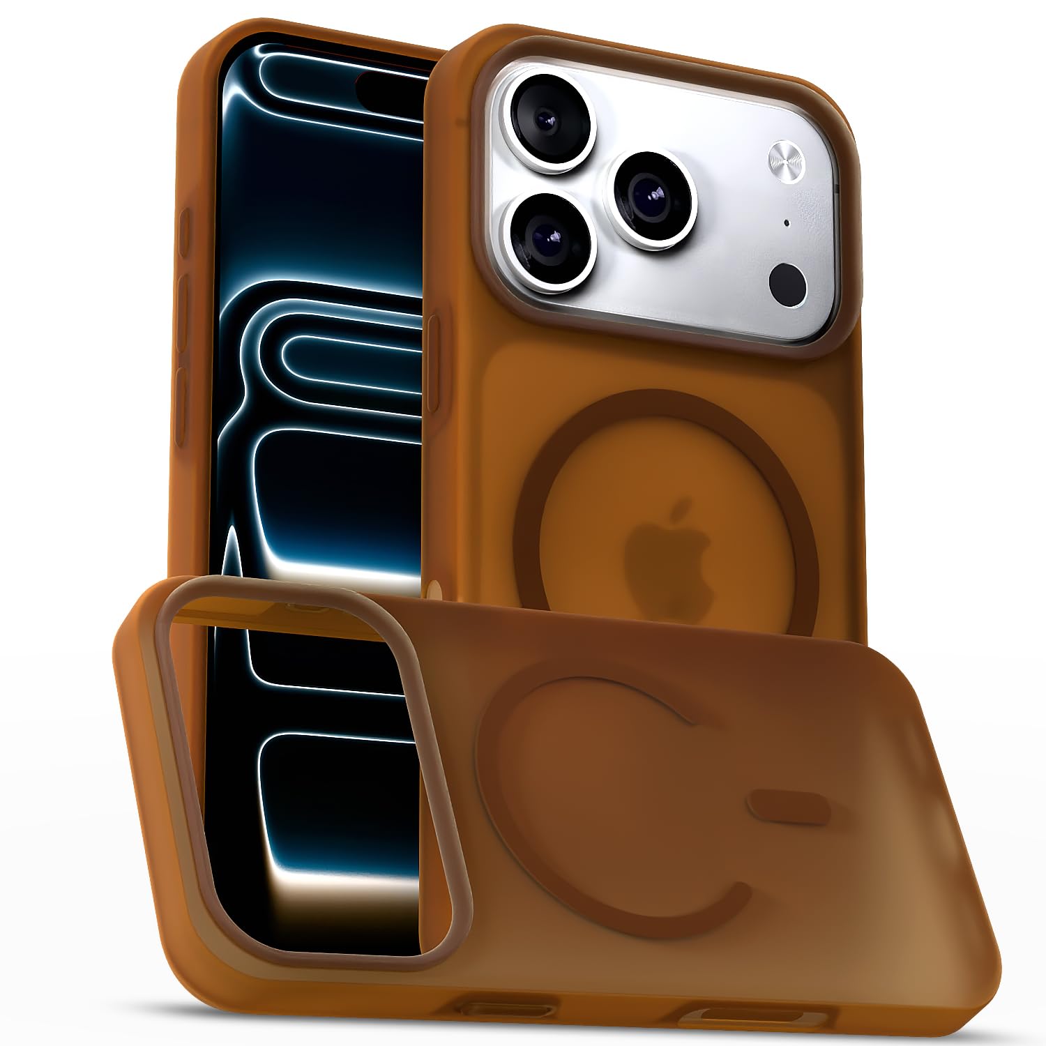 Brown Soft Silicone mobile cover for iPhone 17 Pro Max – Pikkme
