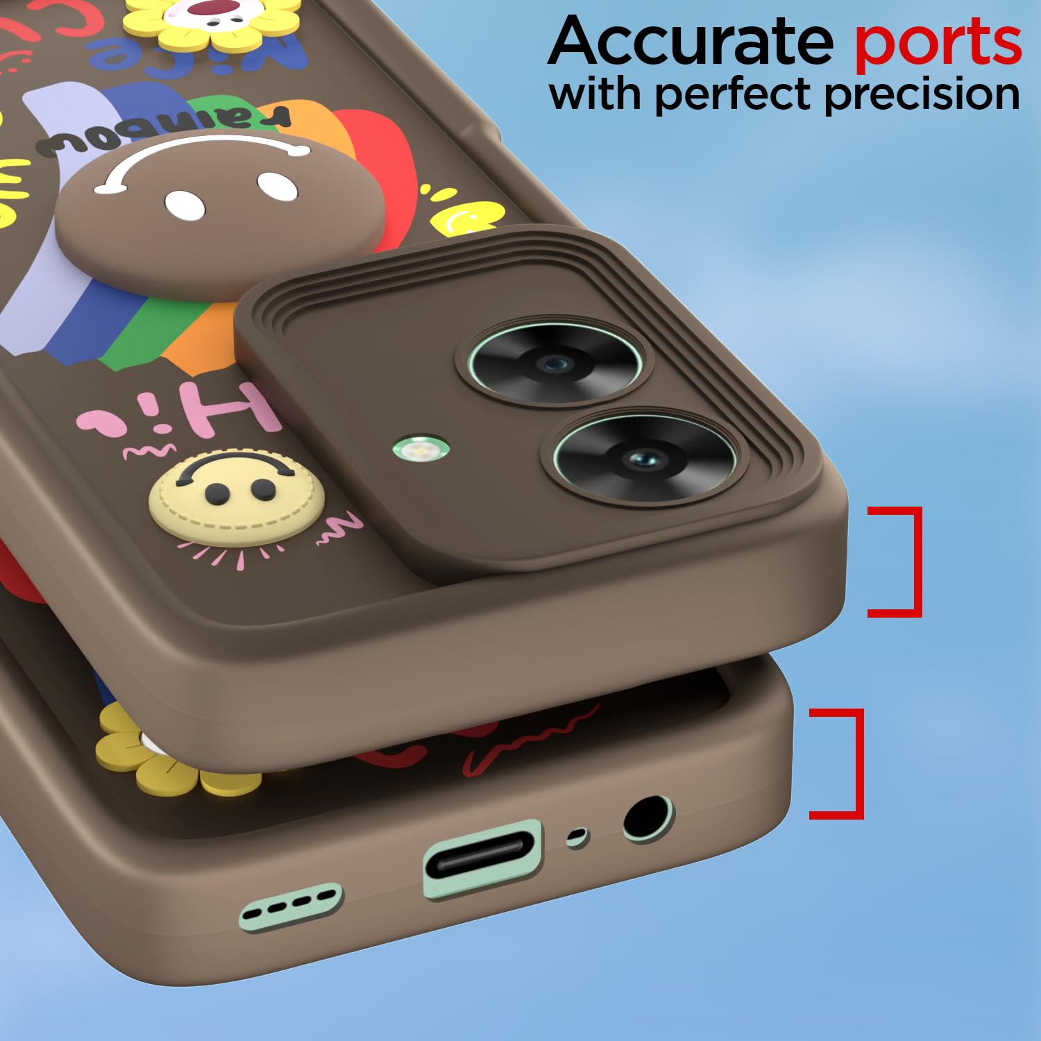 Realme Narzo N61/C61 4G mobile cover in brown by Pikkme – photo 4