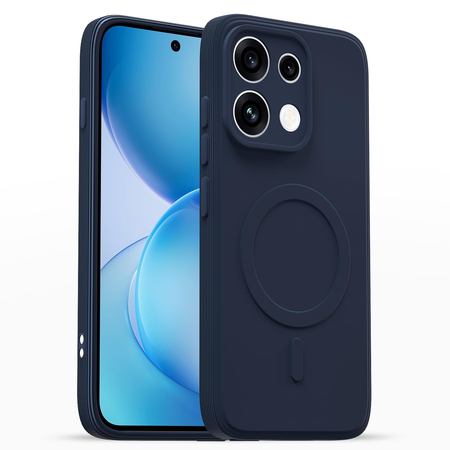 Oppo Reno 16c 5G back cover in blue by Pikkme