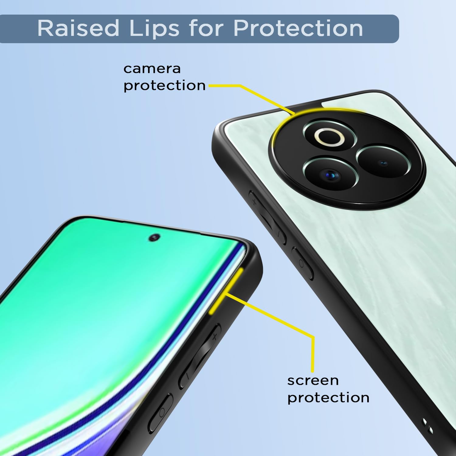 Pikkme Realme P3 Pro 5G Eagle 2 Back Cover (Black)