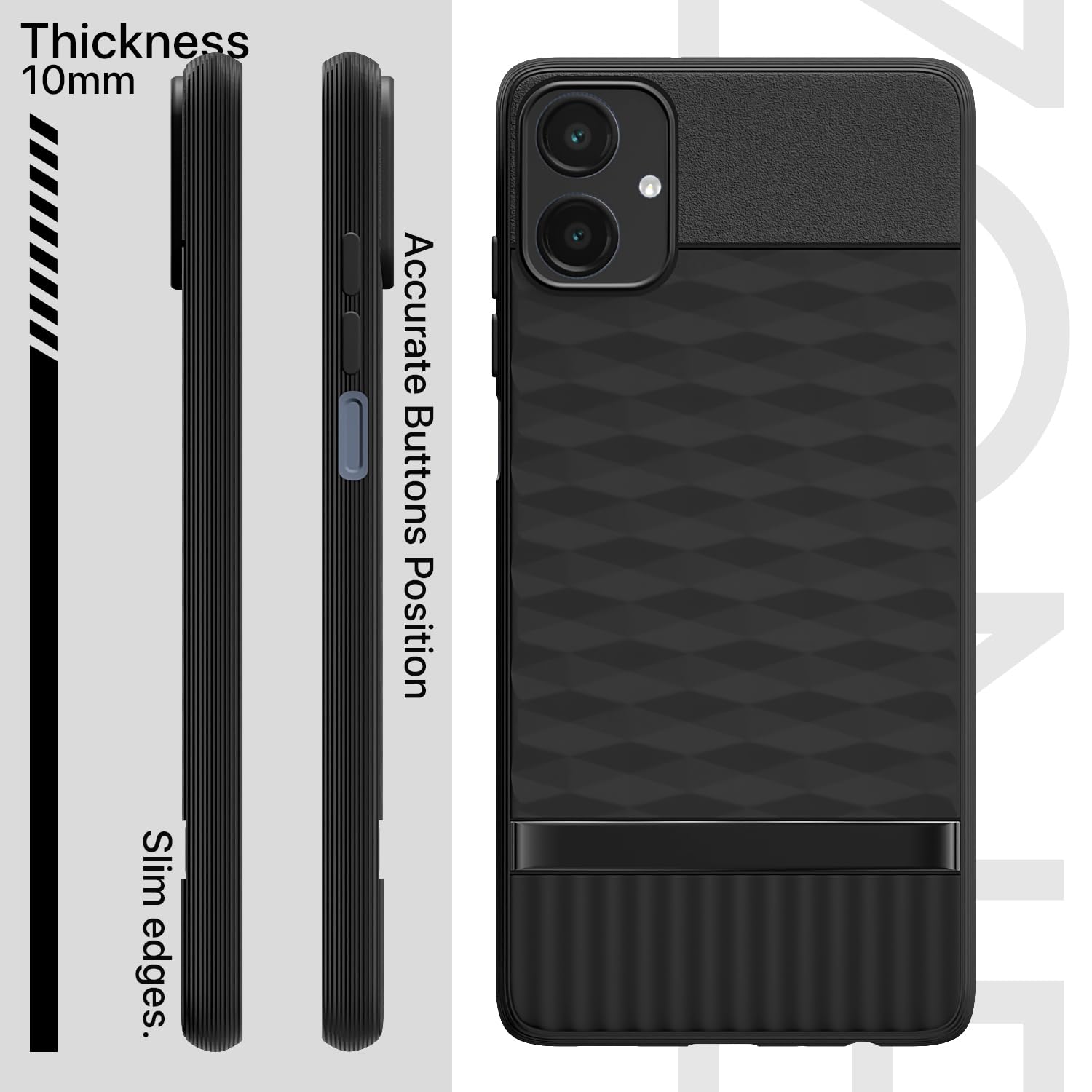 Pikkme Samsung Galaxy A06 Gencase Back Cover (Black)
