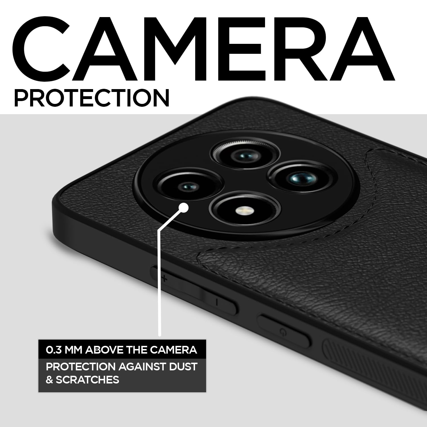 Pikkme Realme 13 Pro / 13 Pro Plus 5G Leatherback Back Case | Black