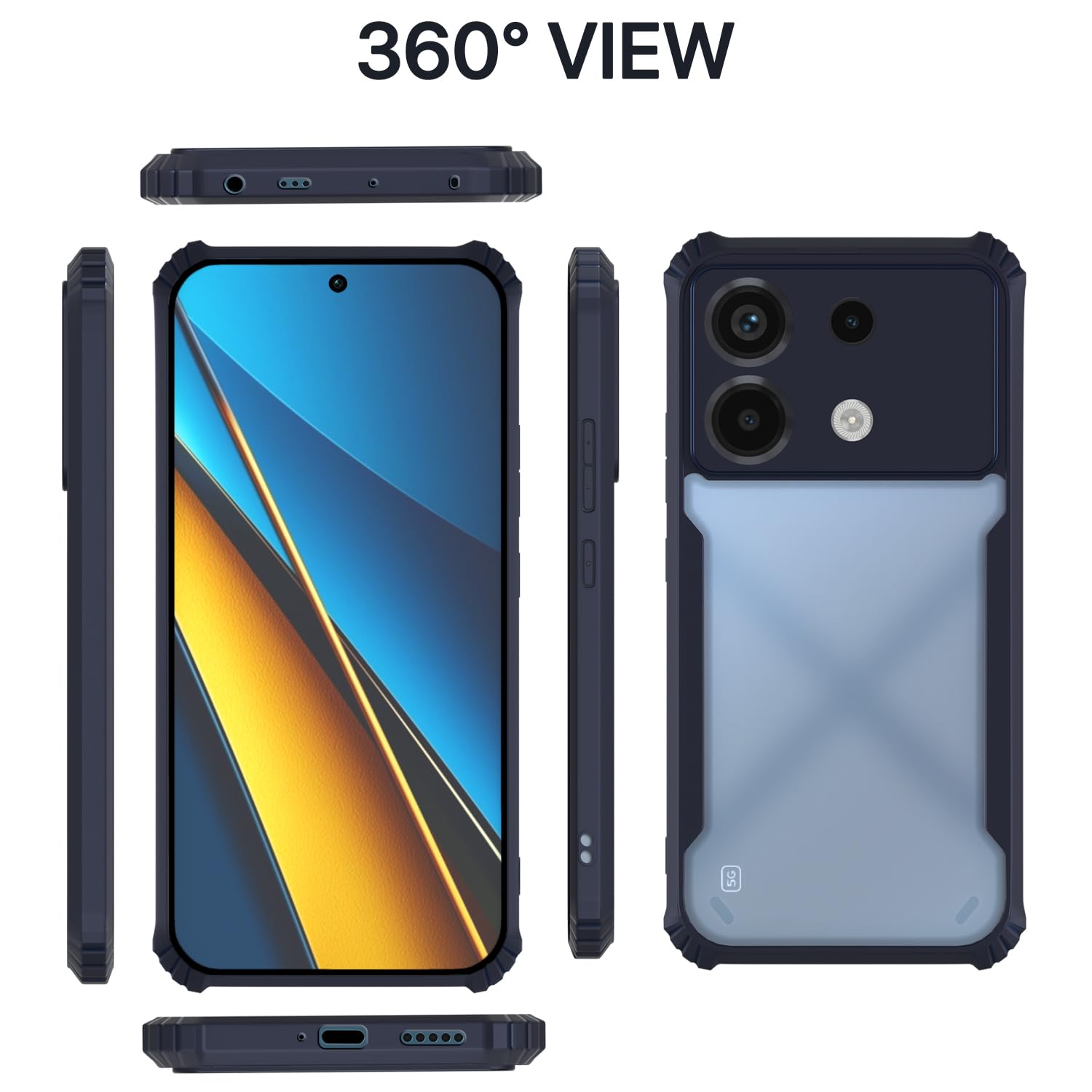 Pikkme Poco X6 5G blue mobile back cover – photo 2