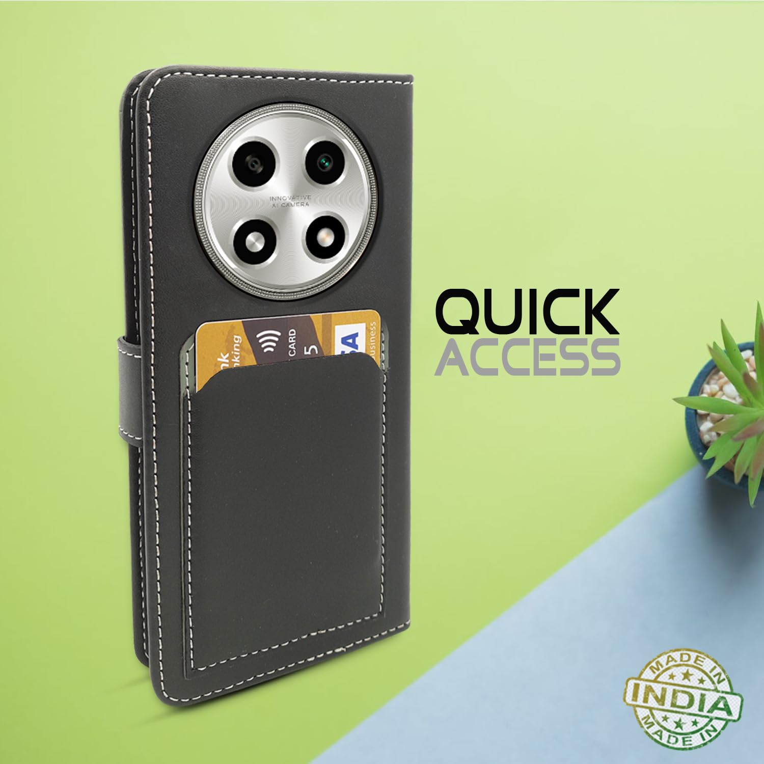 Grey Magnetic flip case for Oppo A2 Pro 5G – Pikkme – photo 5