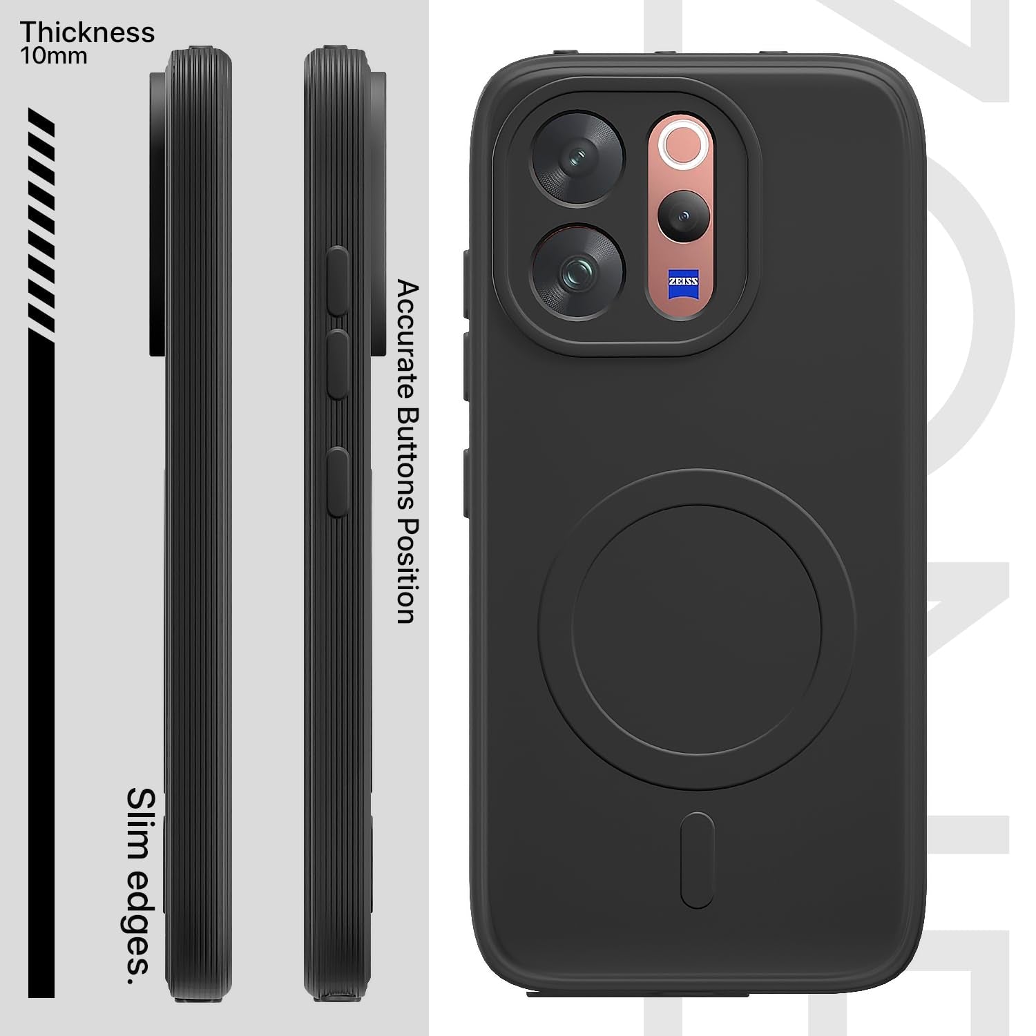 Pikkme black mobile back cover for Vivo V70 5G – photo 3