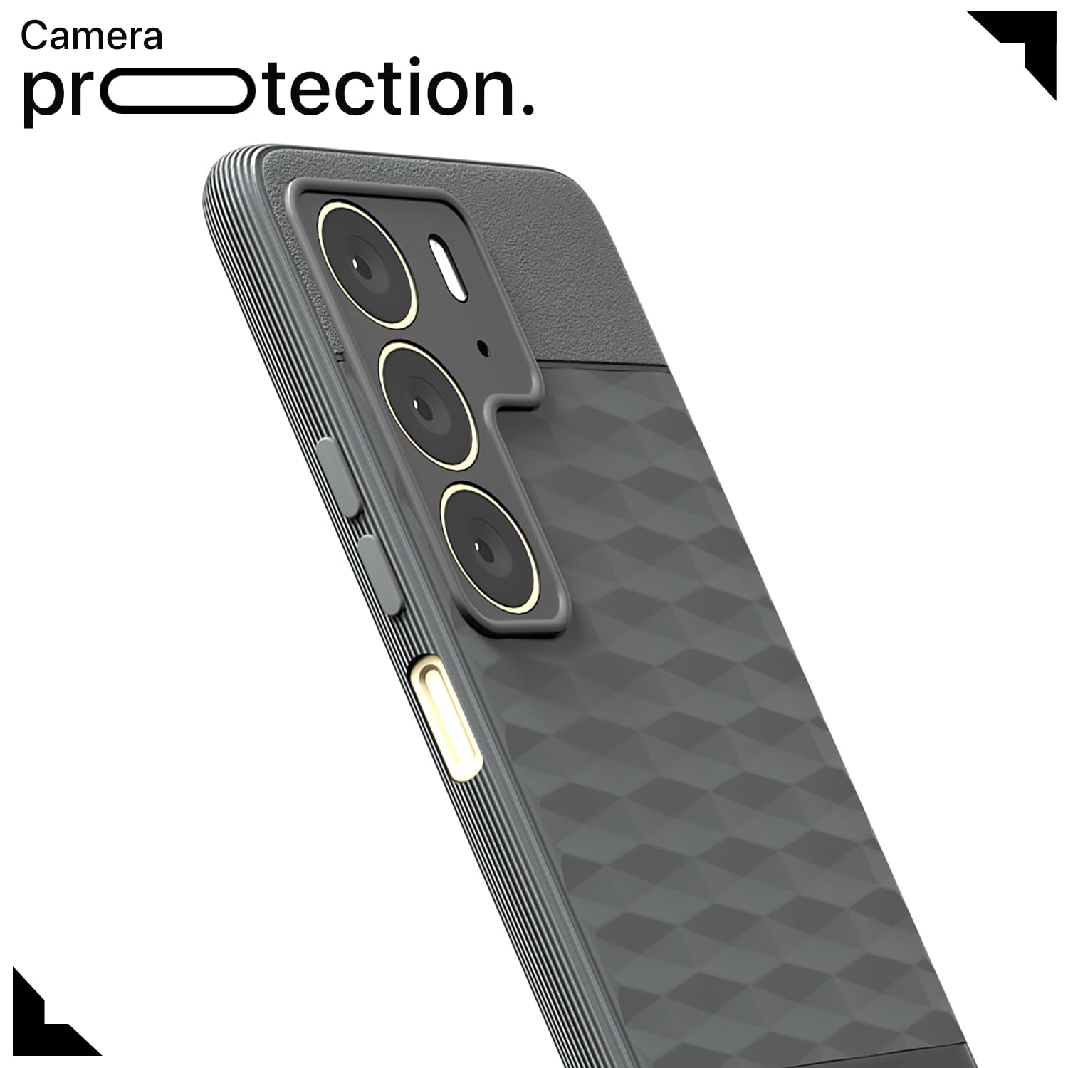 Pikkme Realme C75 Gencase Back Cover (Grey)