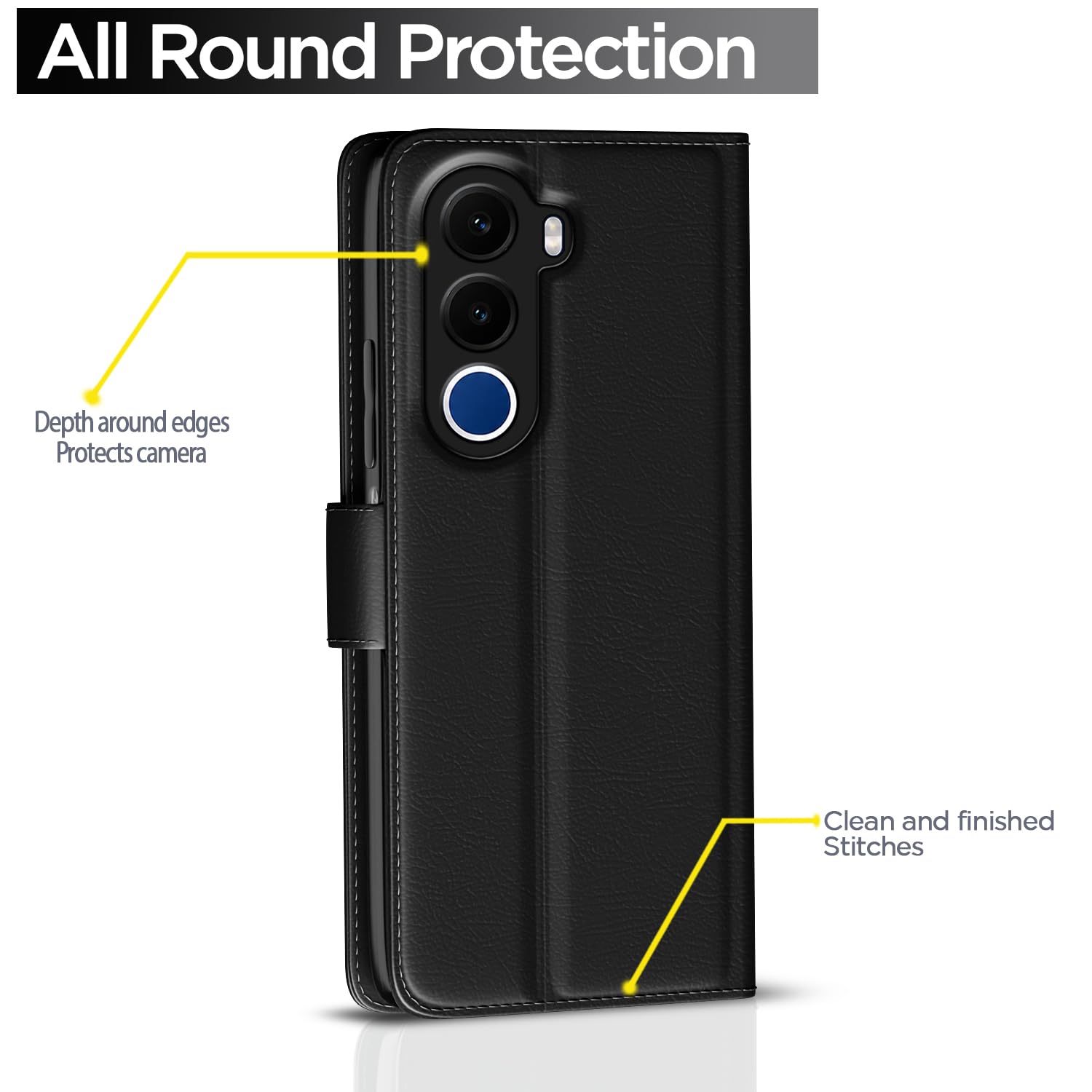 Pikkme Realme C100x black wallet flip cover – photo 4