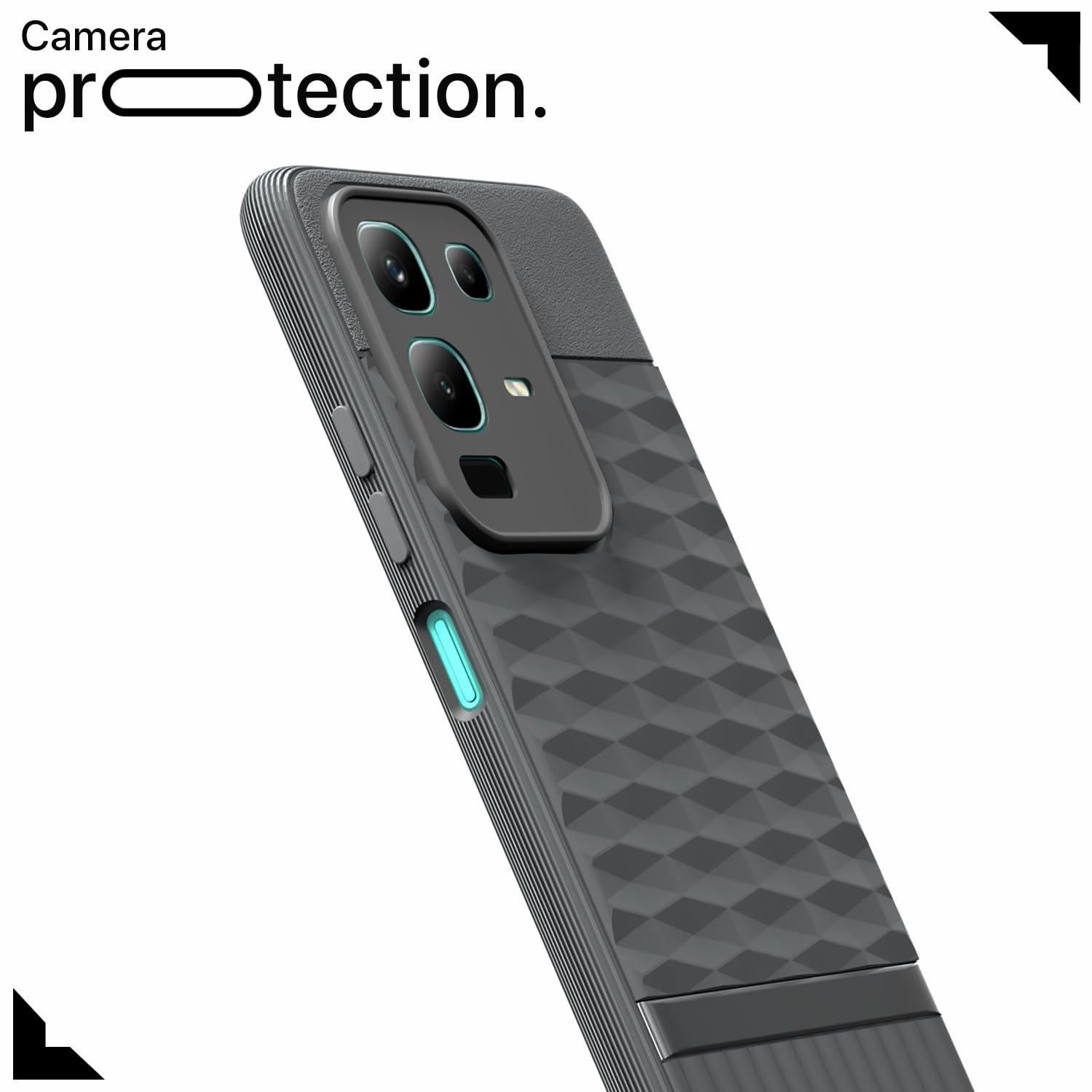 Pikkme Infinix Note 50x 5G Shockproof Soft Flexible Gencase Back cover (Grey)
