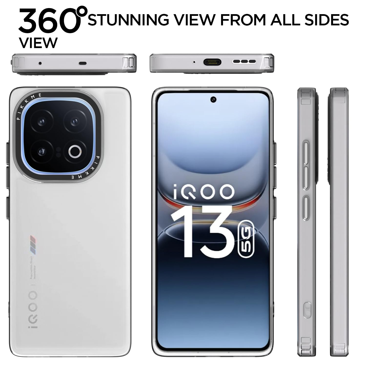Pikkme IQOO 13 5g Transring Back Cover (Transparent)
