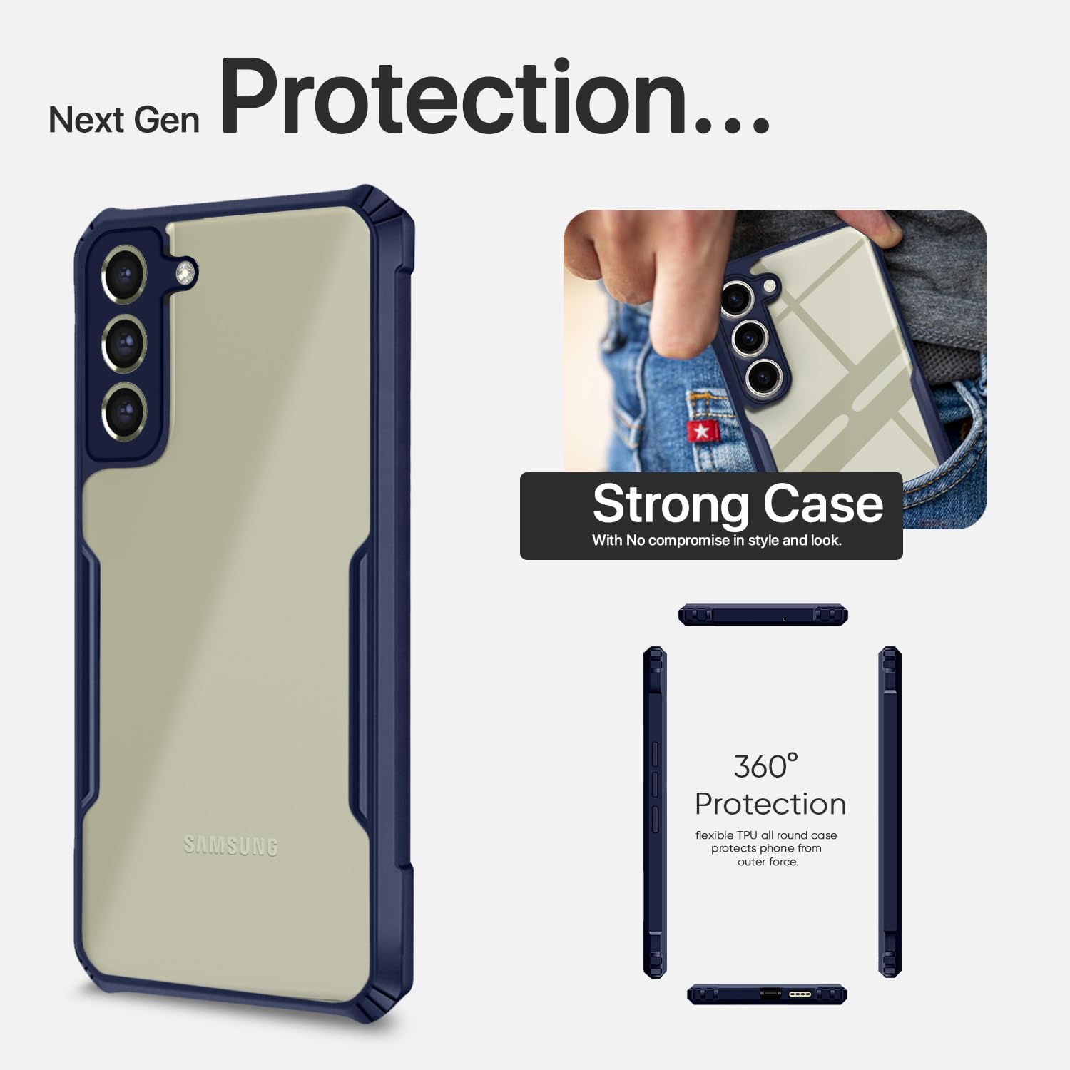 Pikkme Samsung Galaxy S21 Fe 5G Eagle Back Cover (Blue)