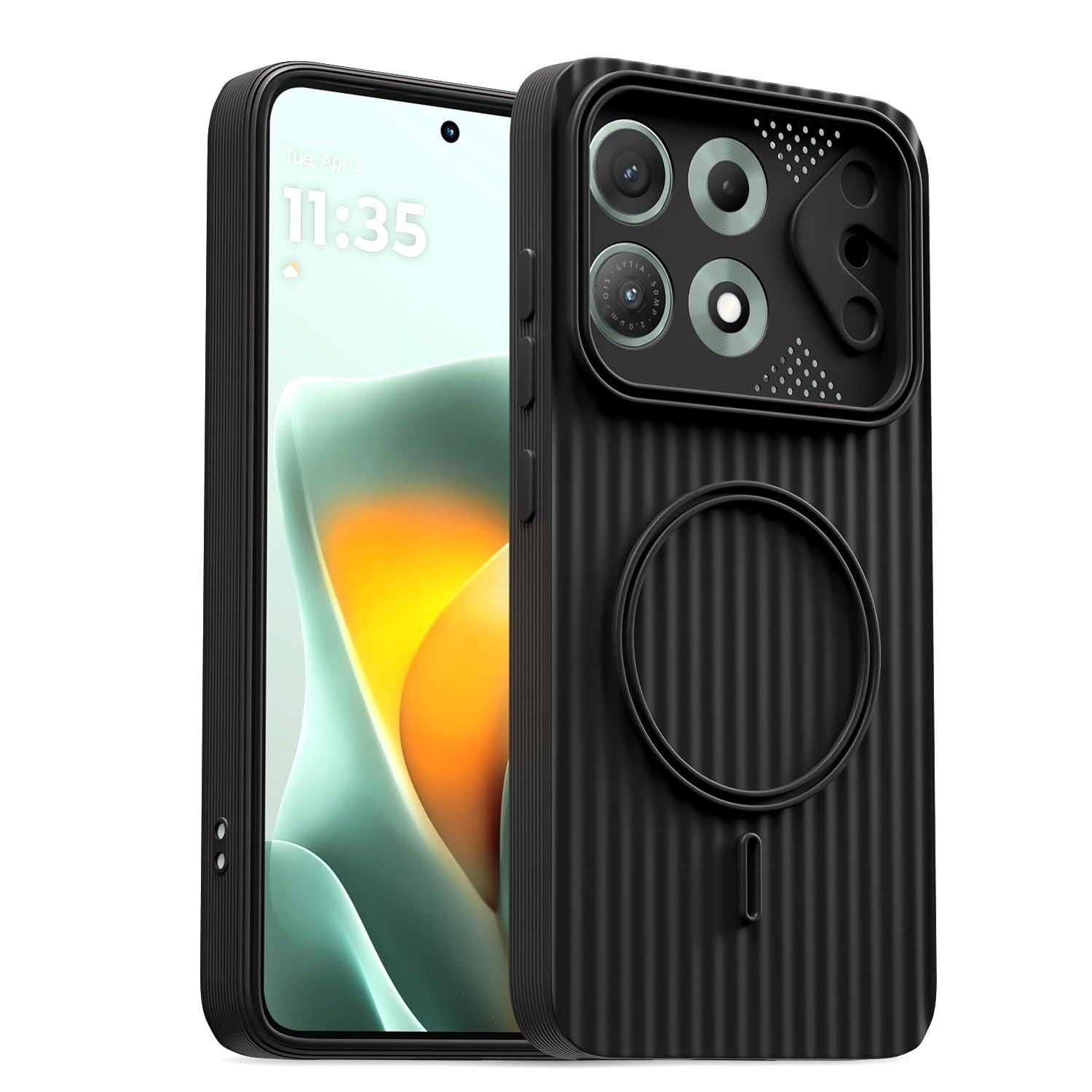 Pikkme black MagSafe phone cover for Moto Edge 70 Max 5G
