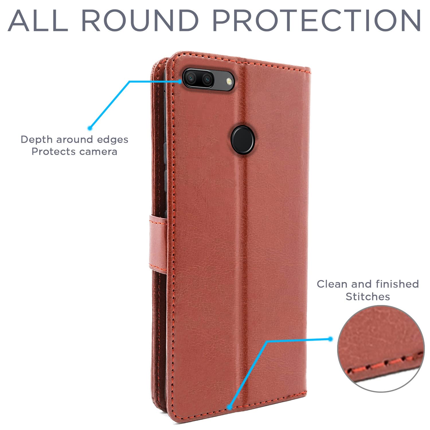 Pikkme Honor 9N Wallet brown wallet flip cover – photo 4