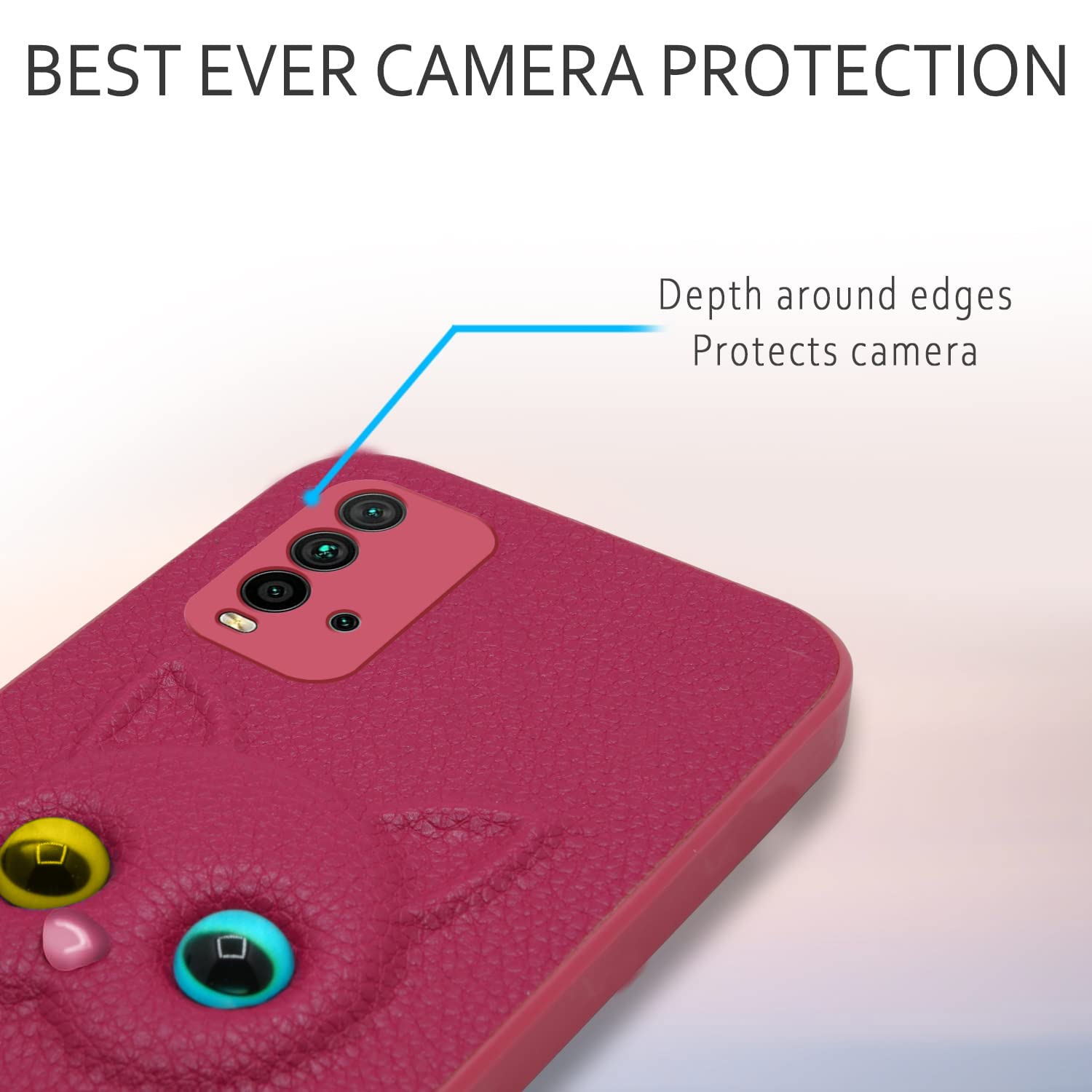 Pikkme Mi Redmi 9 Power Kitty Back Cover (Pink)